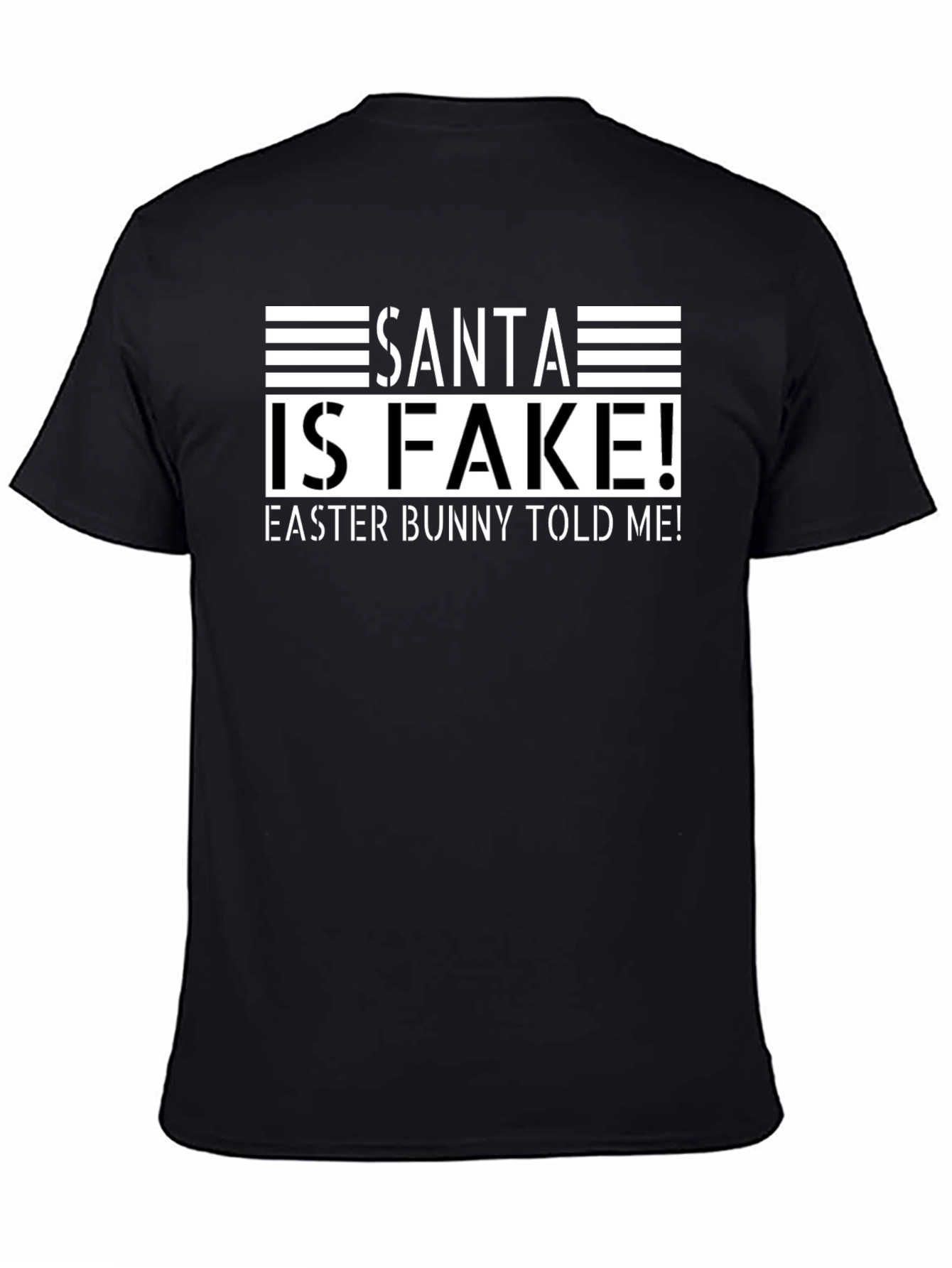 Black Santa is Fake! Easter Bunny T-Shirt view 4