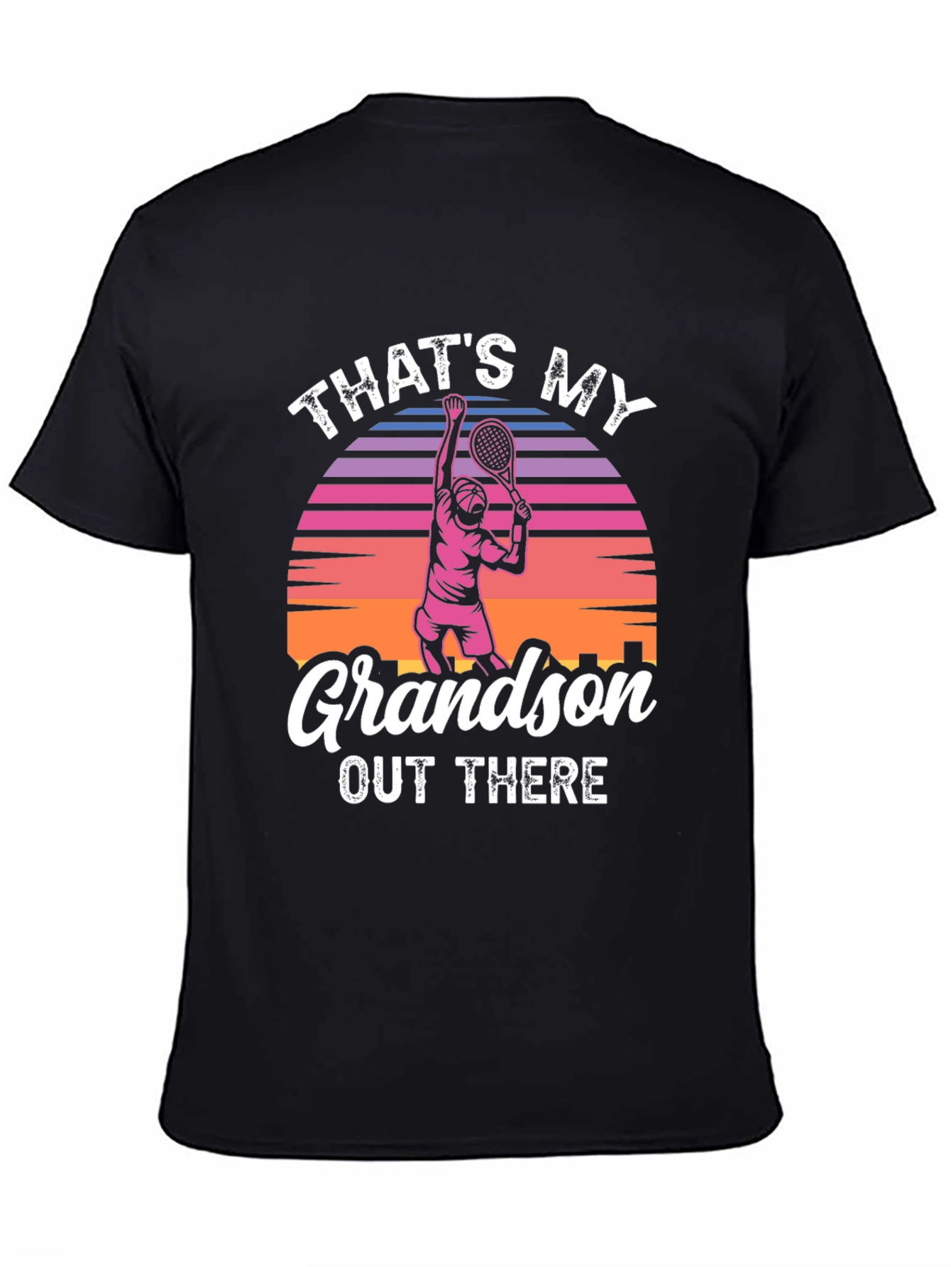 Black That's My Grandson Out There T-Shirt view 4