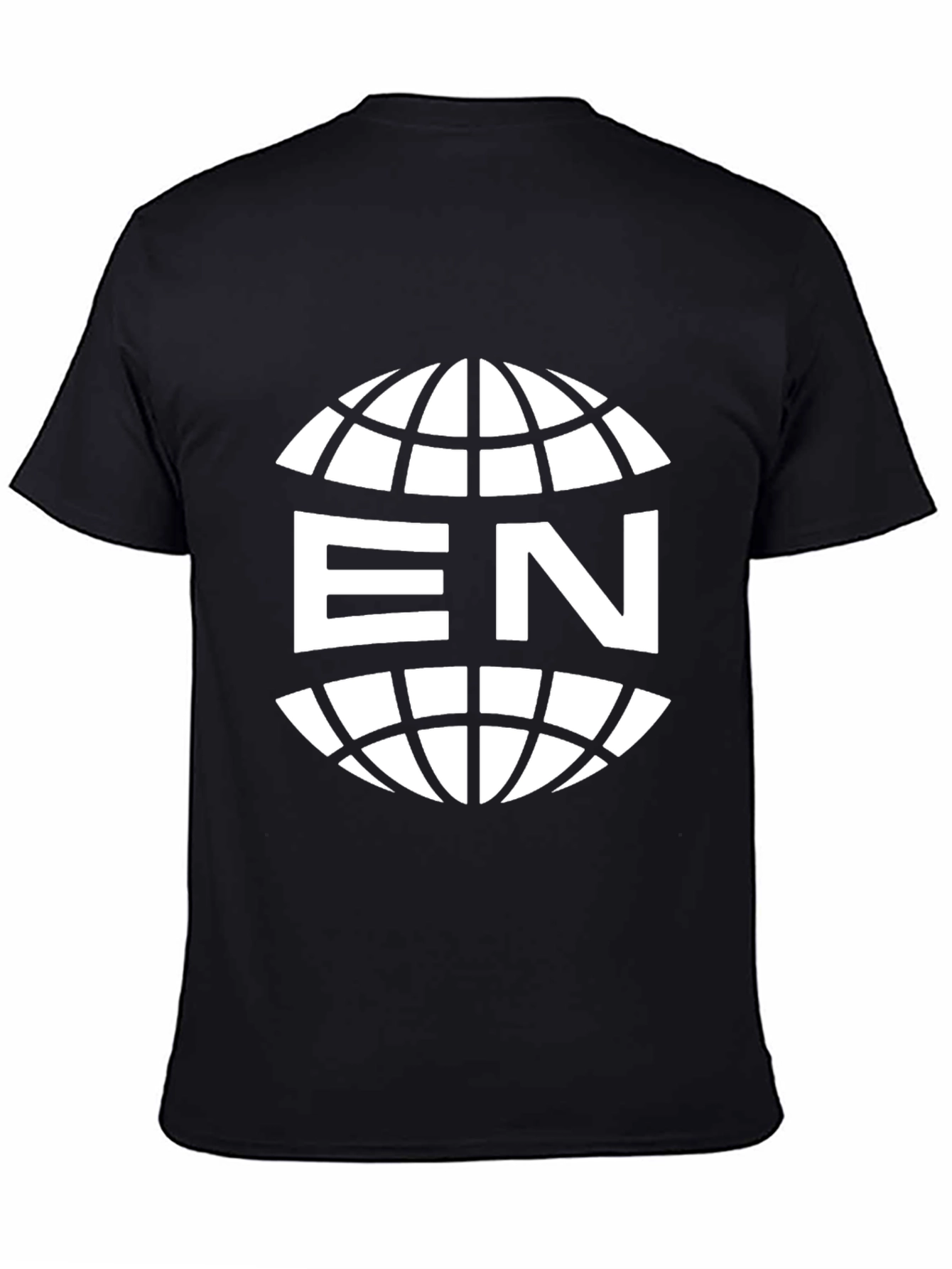 Black EN Globe Graphic Tee - Black view 4
