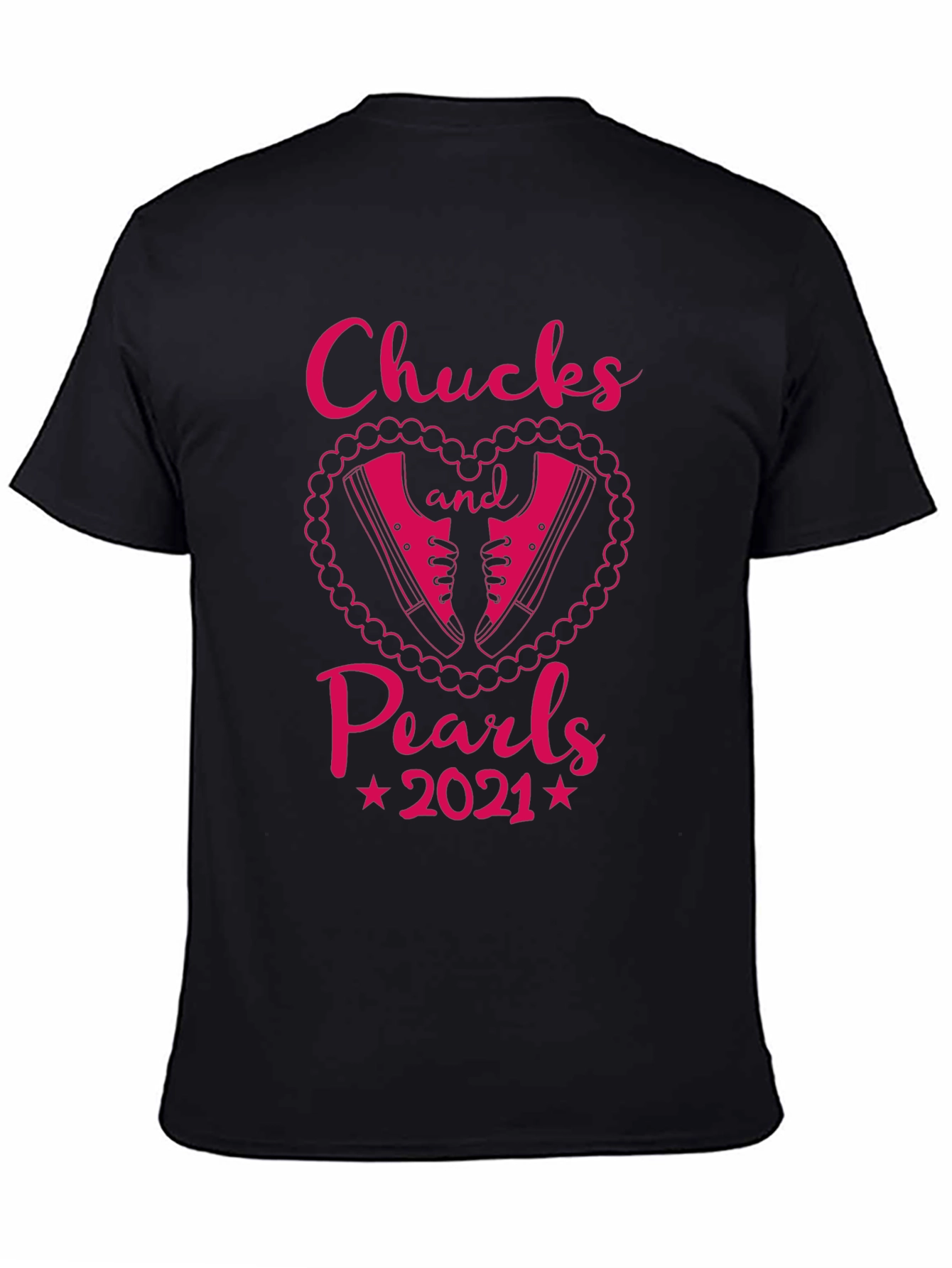 Black Chucks and Pearls 2021 Graphic T-Shirt view 4