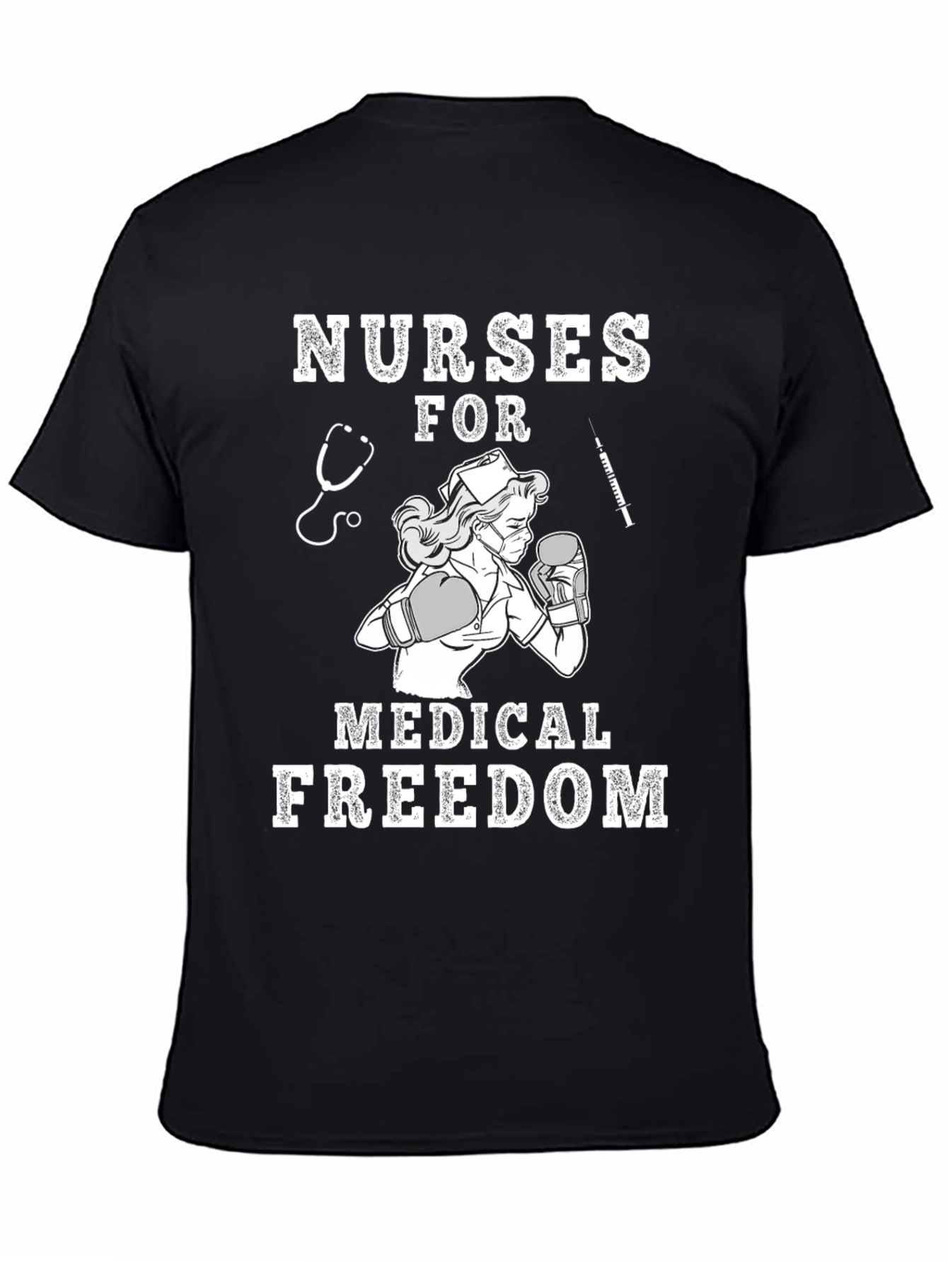 Black Nurses for Medical Freedom T-Shirt view 4
