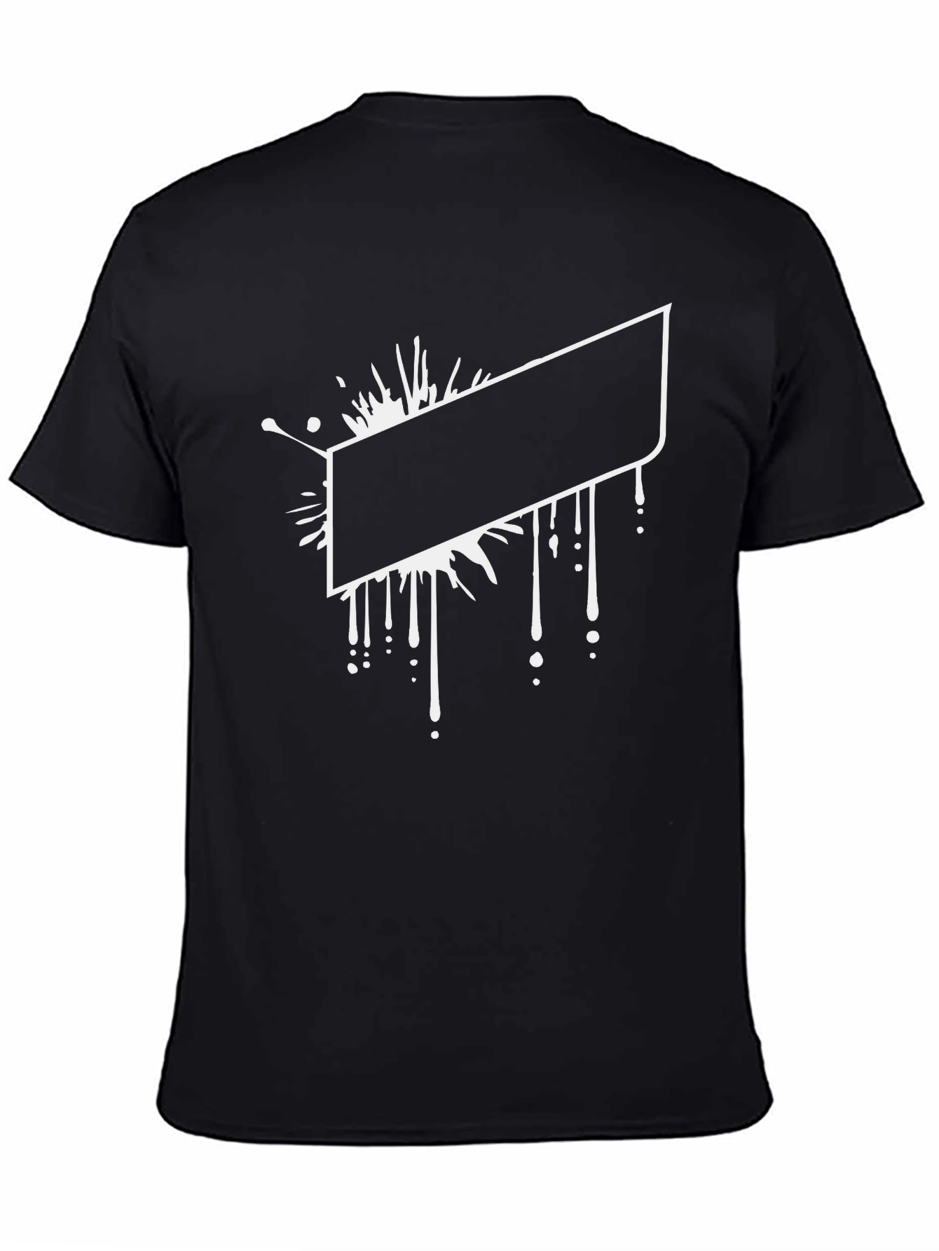 Black Abstract Graphic Print Black T-Shirt view 4