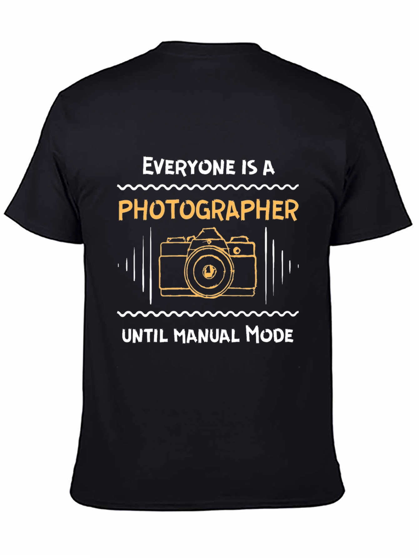 Black Photographer Manual Mode Graphic T-Shirt view 4