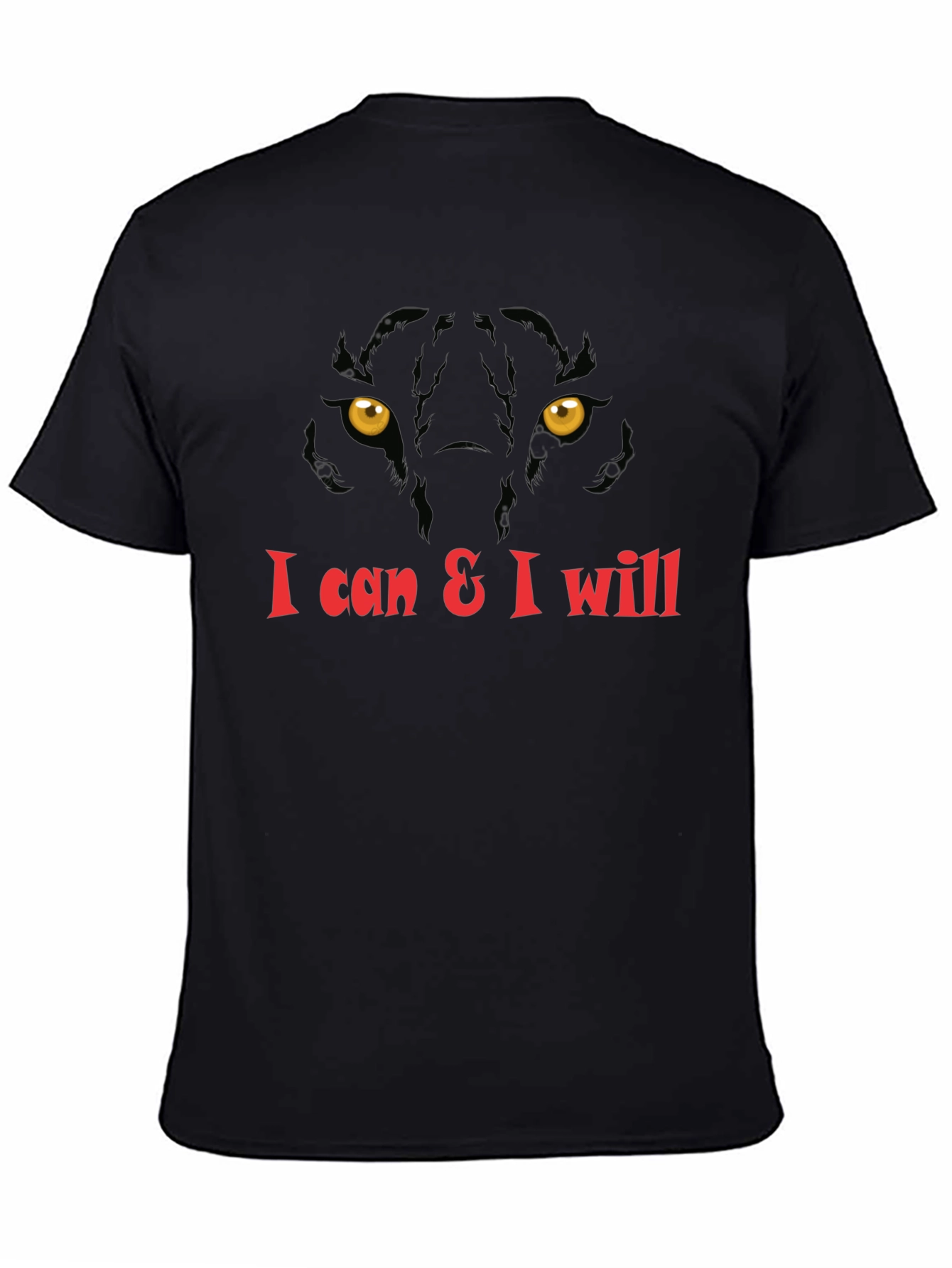 Black Motivational Black Panther Graphic T-Shirt view 4