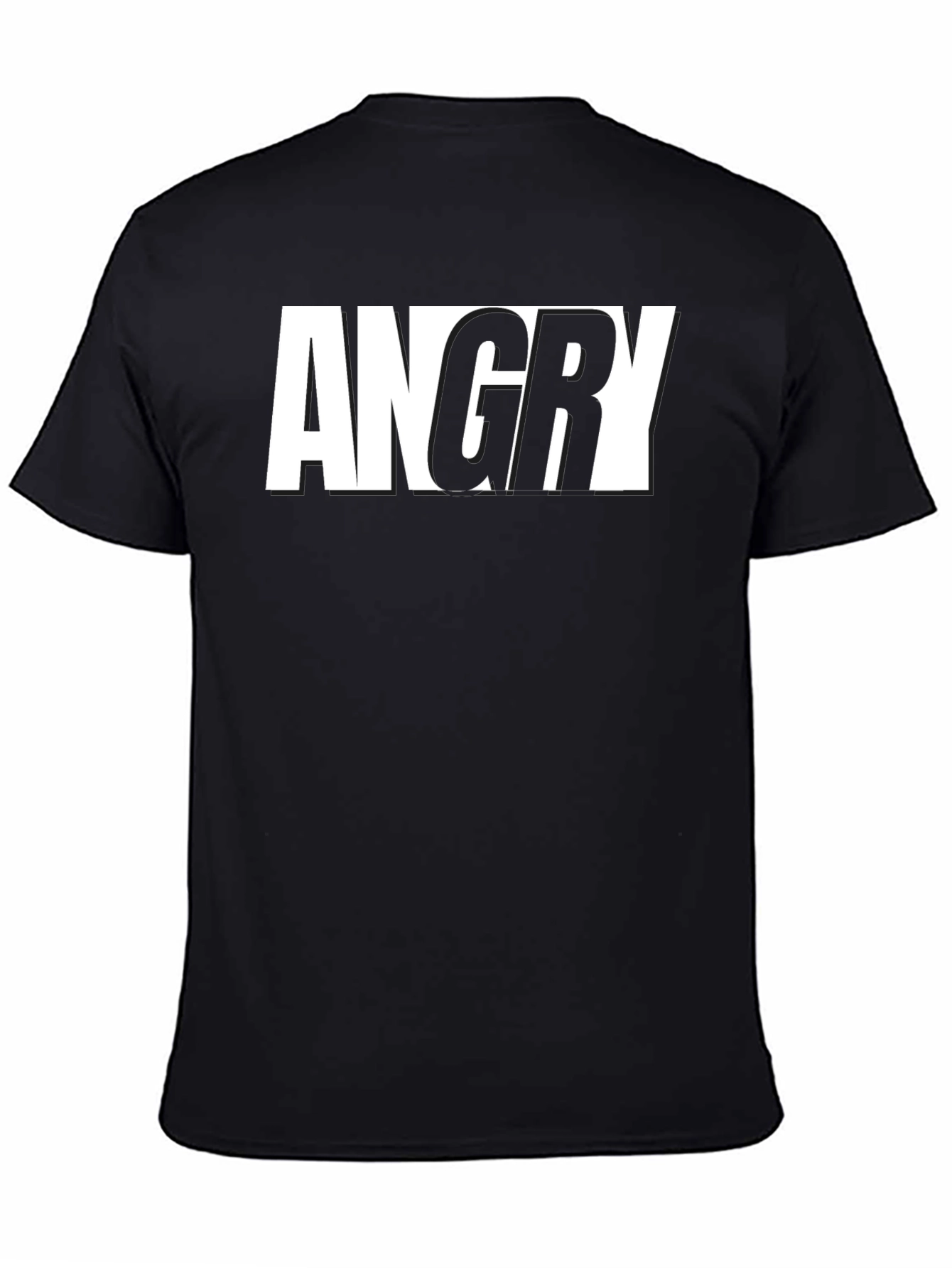 Black Angry Graphic T-Shirt - Bold Statement Tee view 4