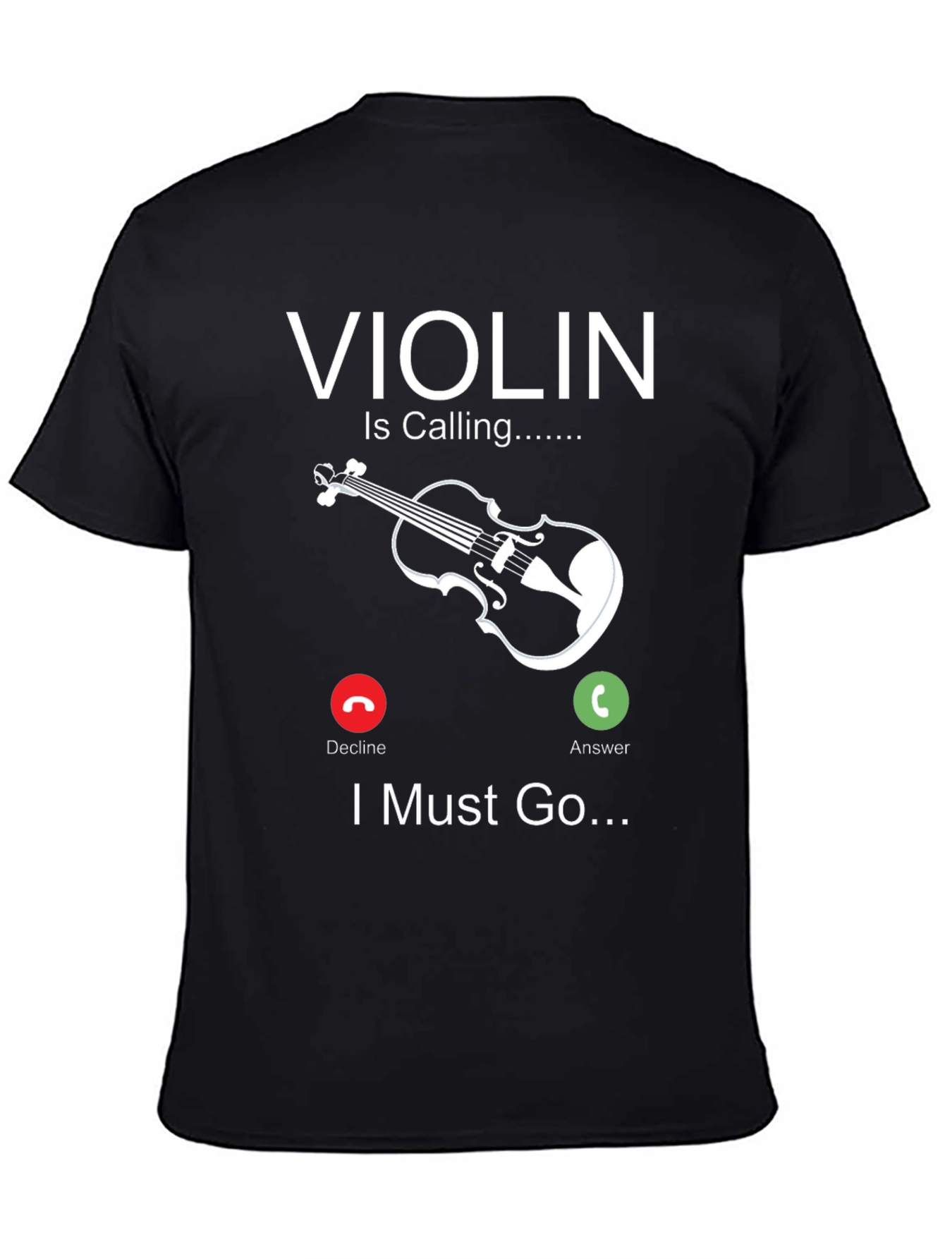 Black Violin is Calling Funny Music T-Shirt view 4