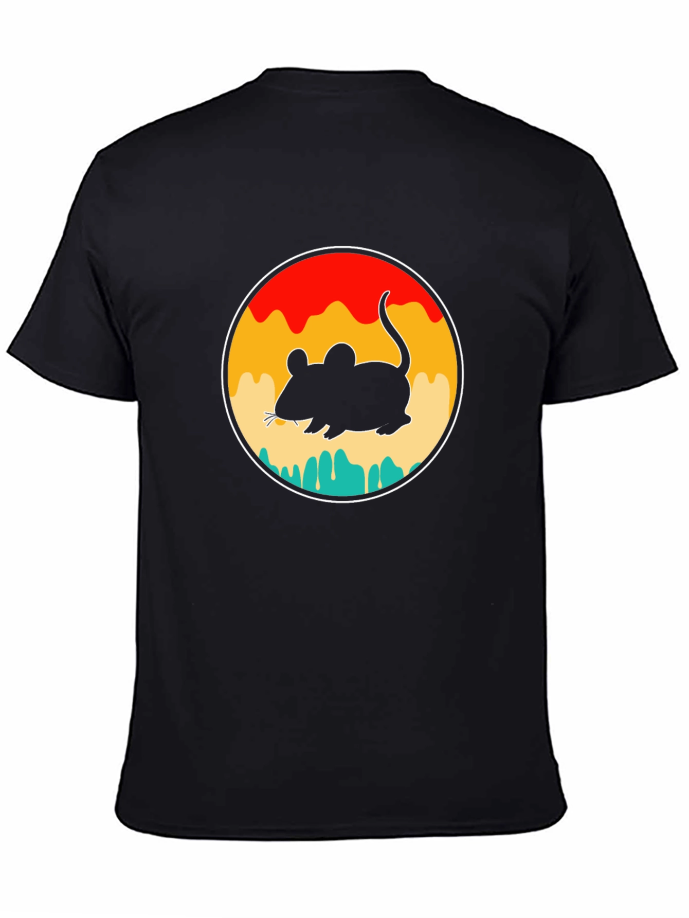 Black Retro Mouse Graphic T-Shirt view 4