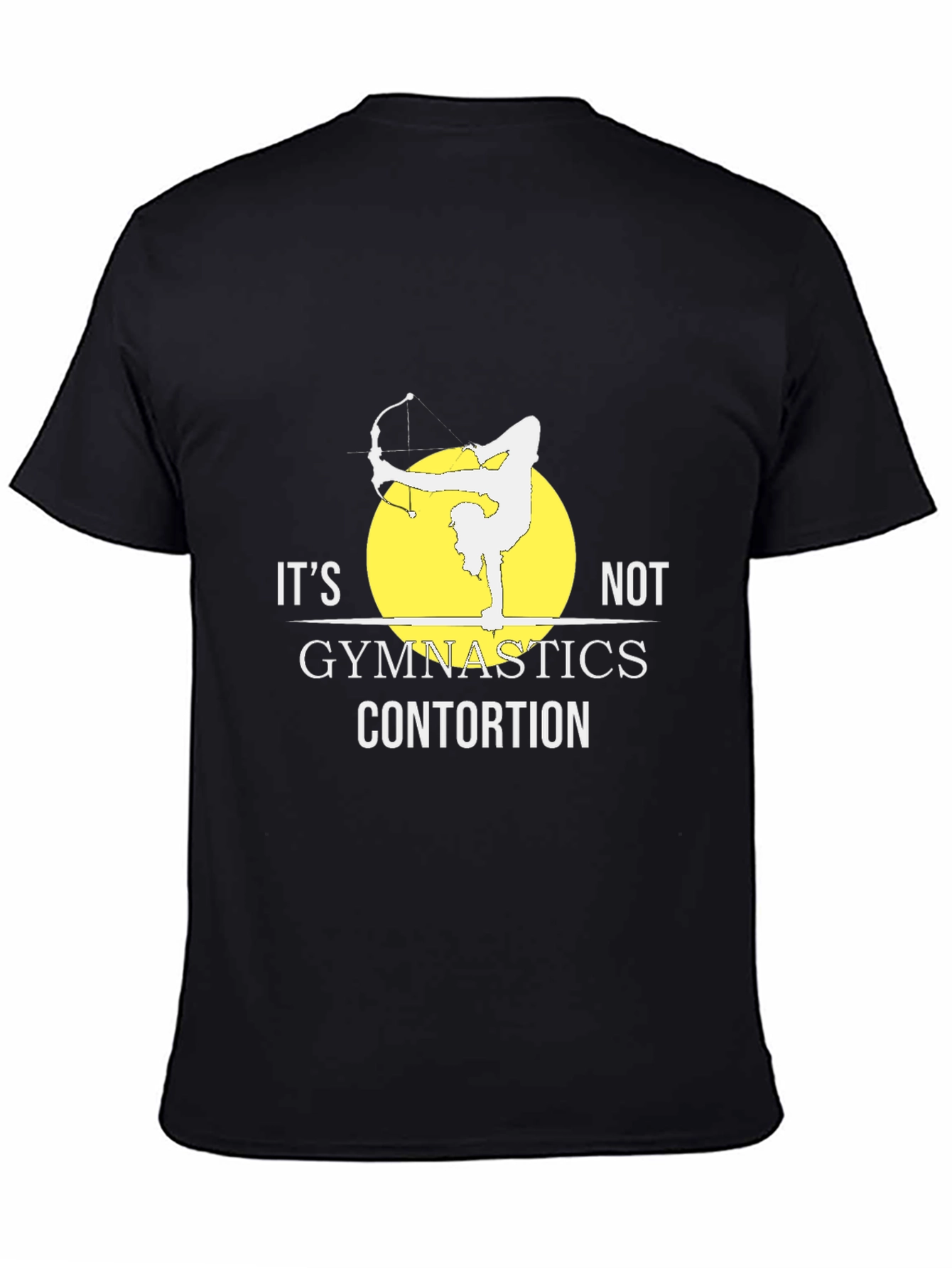 Black Funny Gymnastics Contortion T-Shirt for Athletic Training view 4