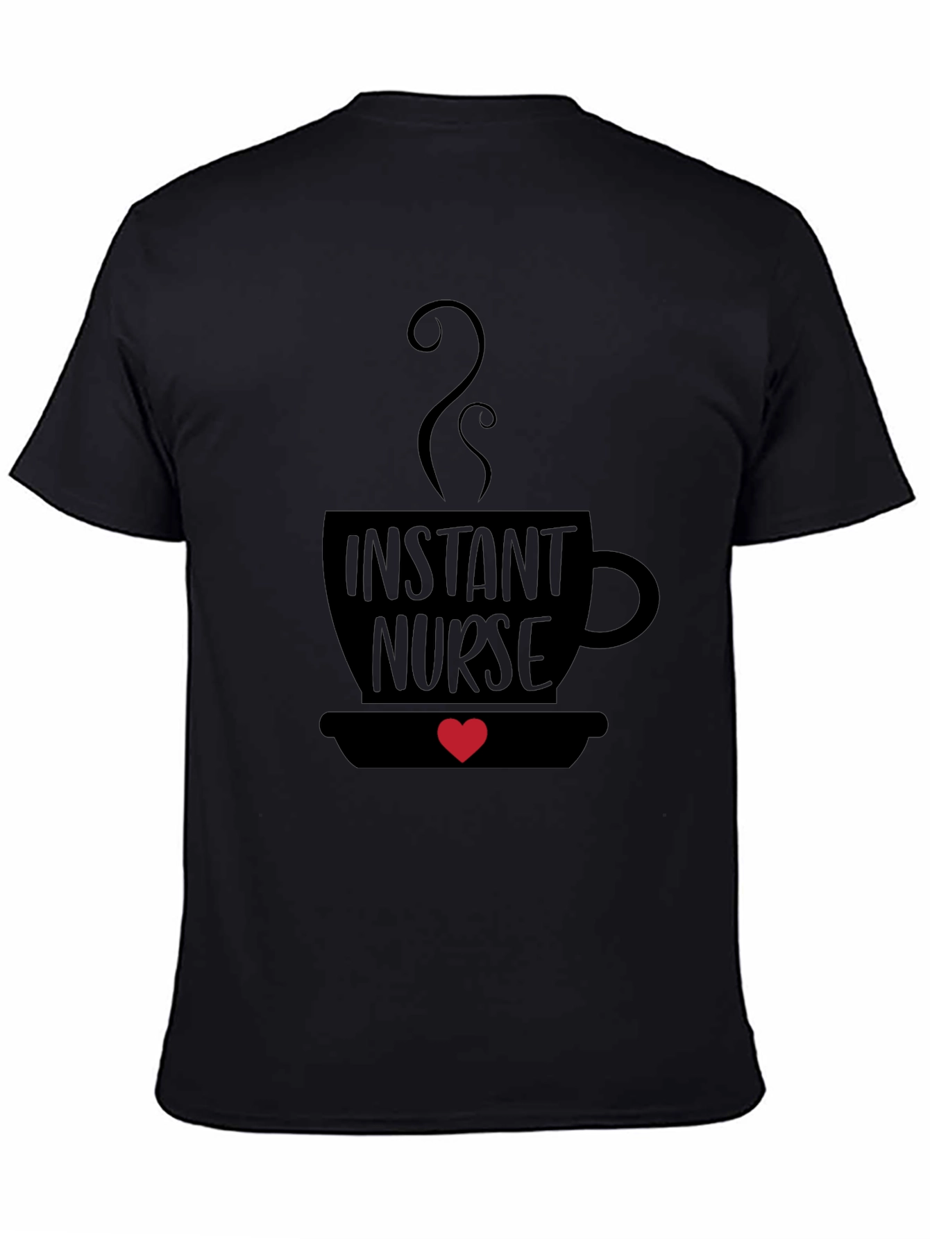 Black Instant Nurse Coffee Graphic Tee view 4