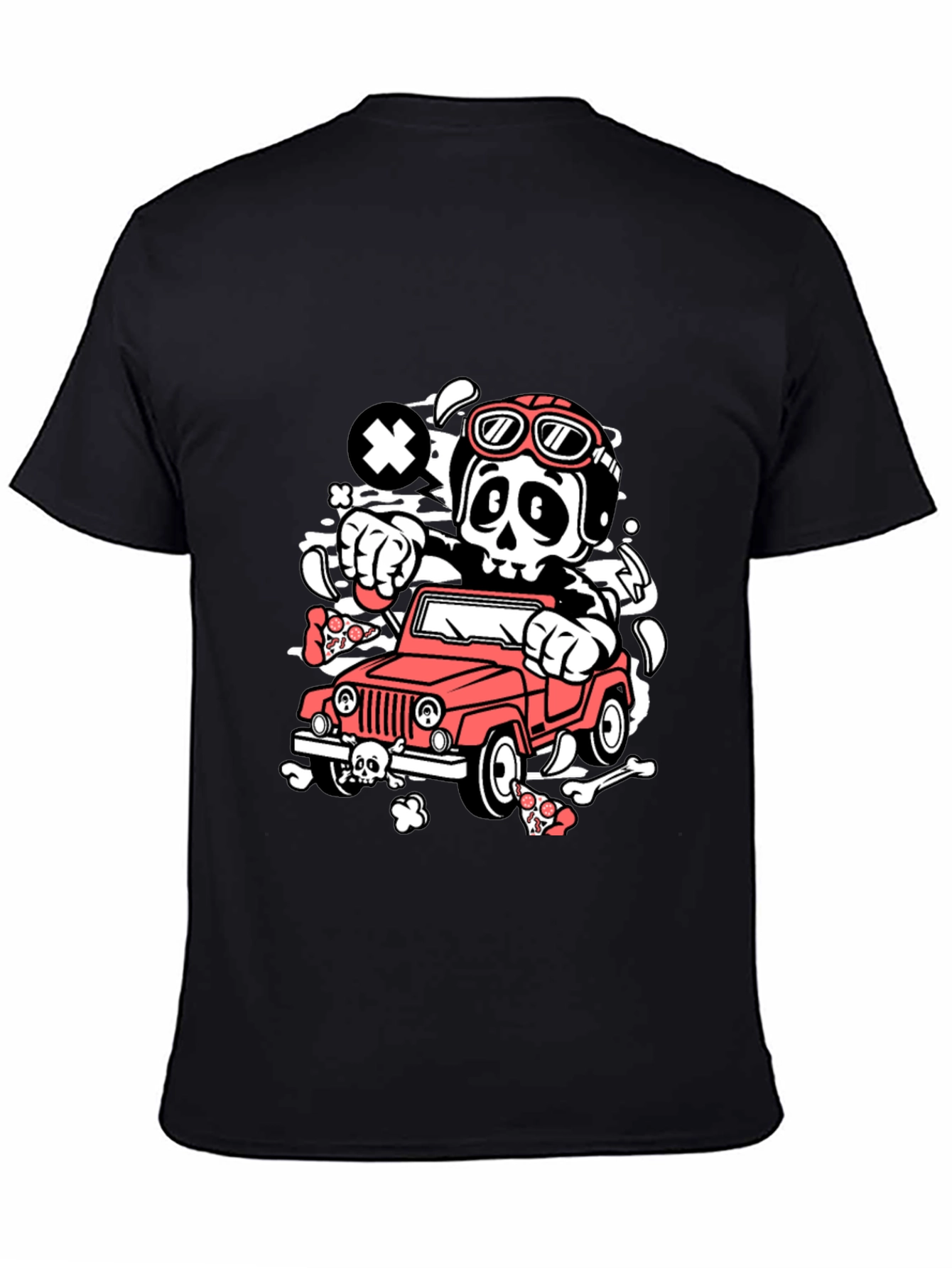 Black Skull Driver Black T-Shirt view 4