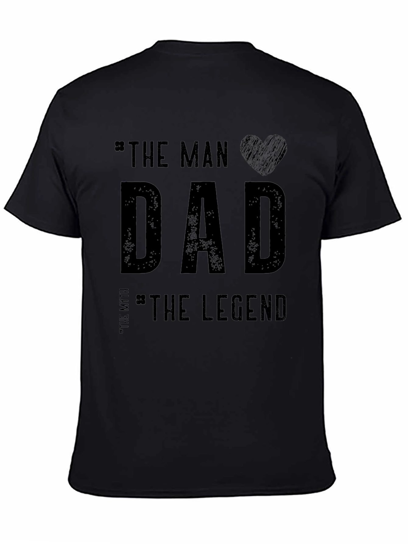 Black The Man, The Myth, The Legend Dad T-Shirt view 4