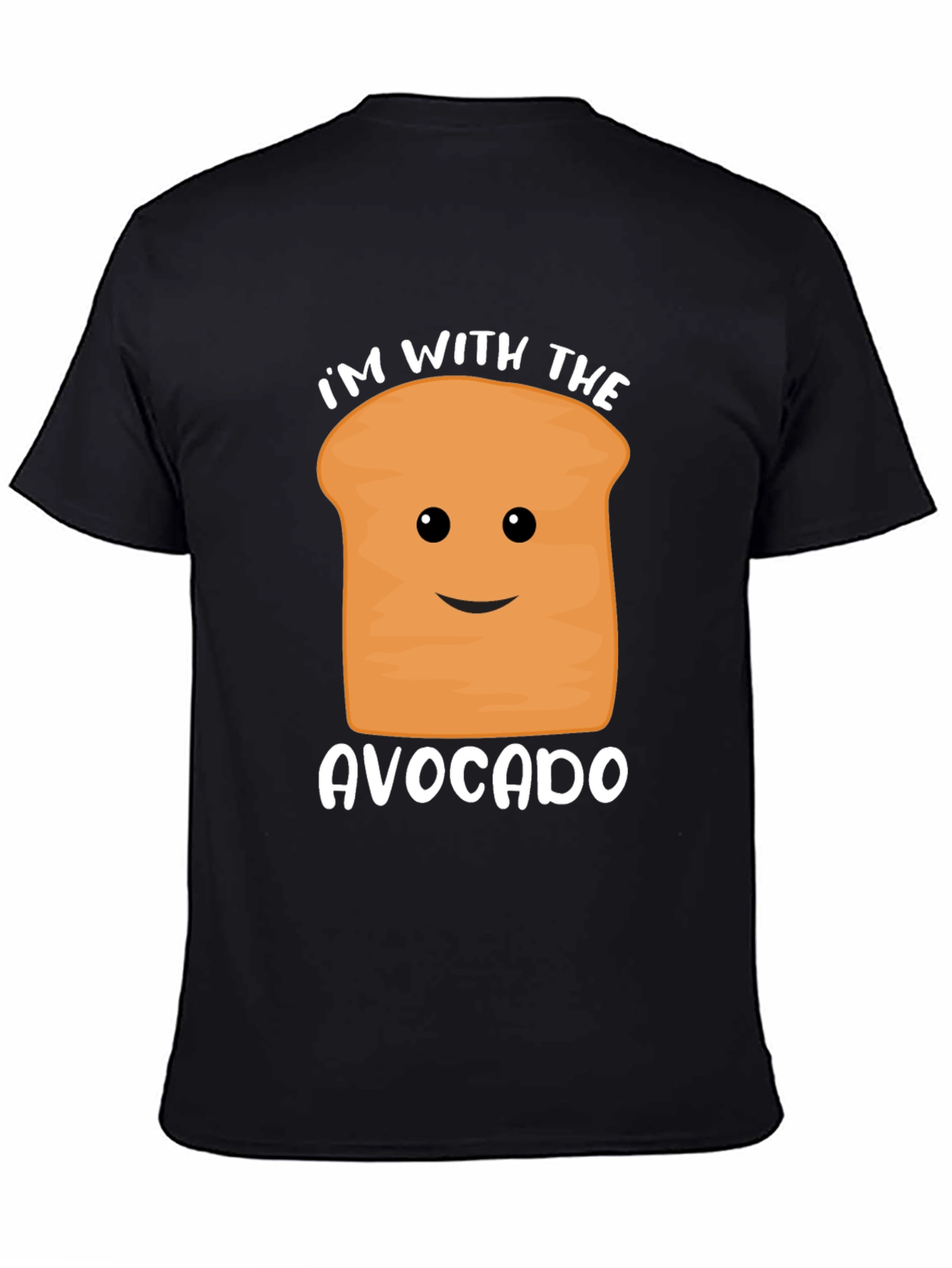 Black I'm with the Avocado Funny Graphic Tee view 4