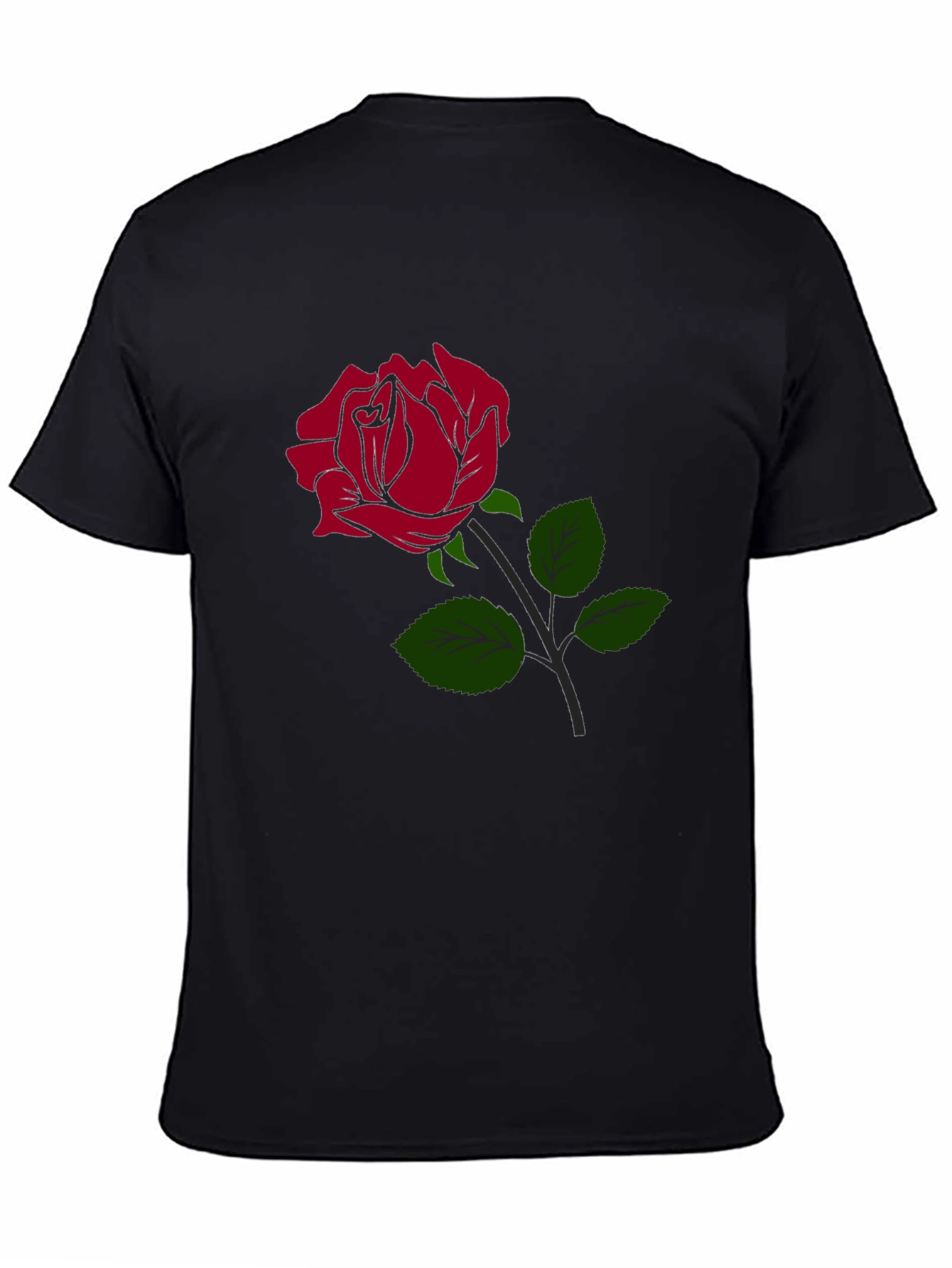Black Rose Graphic Black T-Shirt view 4
