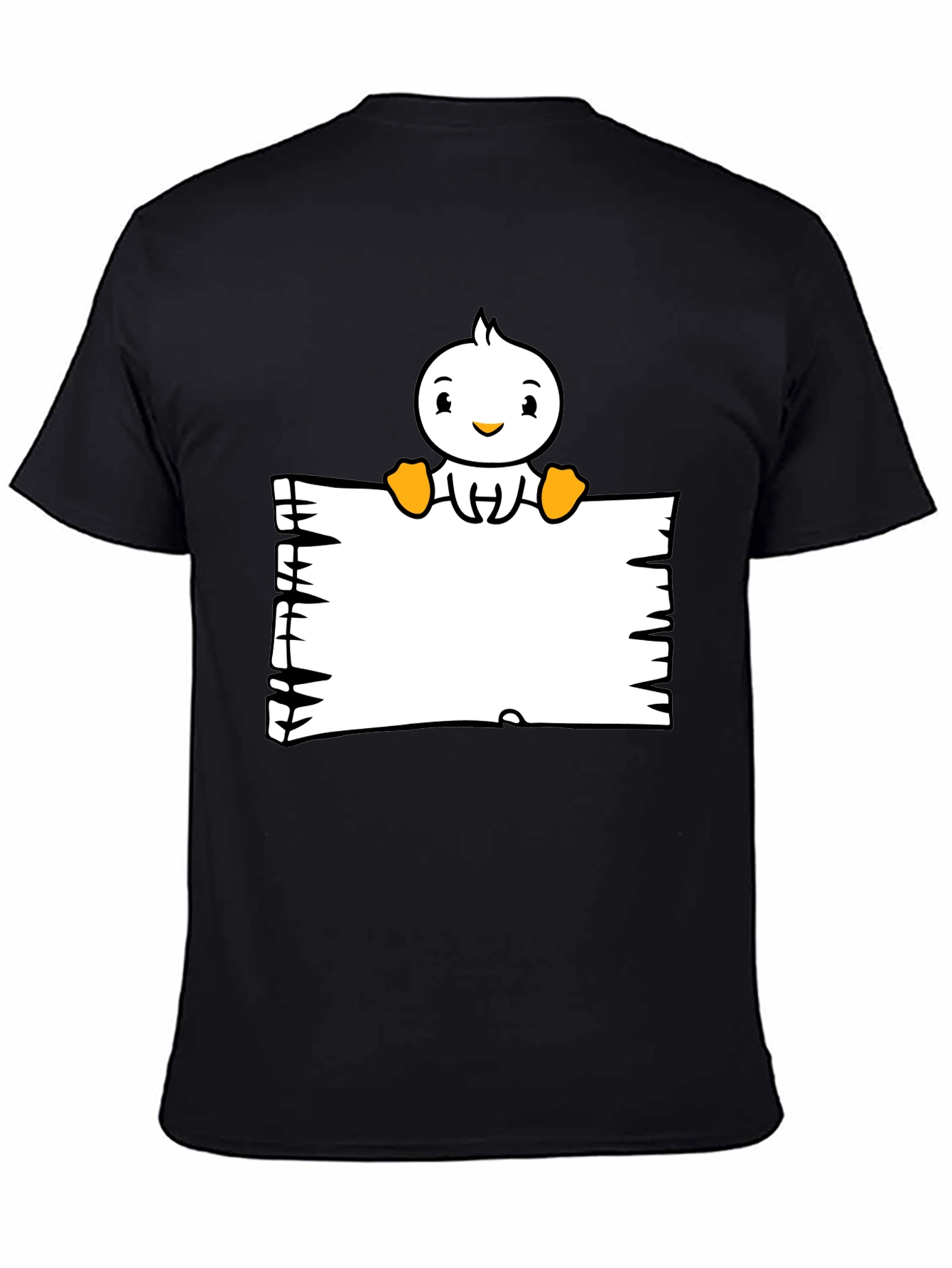 Black Duck Cartoon Graphic Black T-Shirt view 4