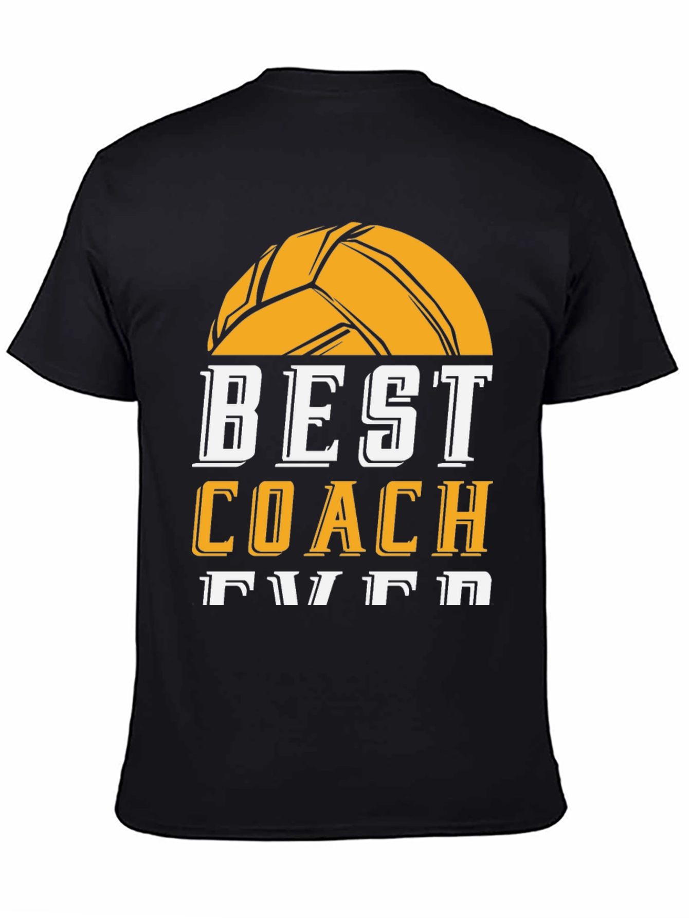 Black Best Coach Ever Volleyball Graphic Tee view 4