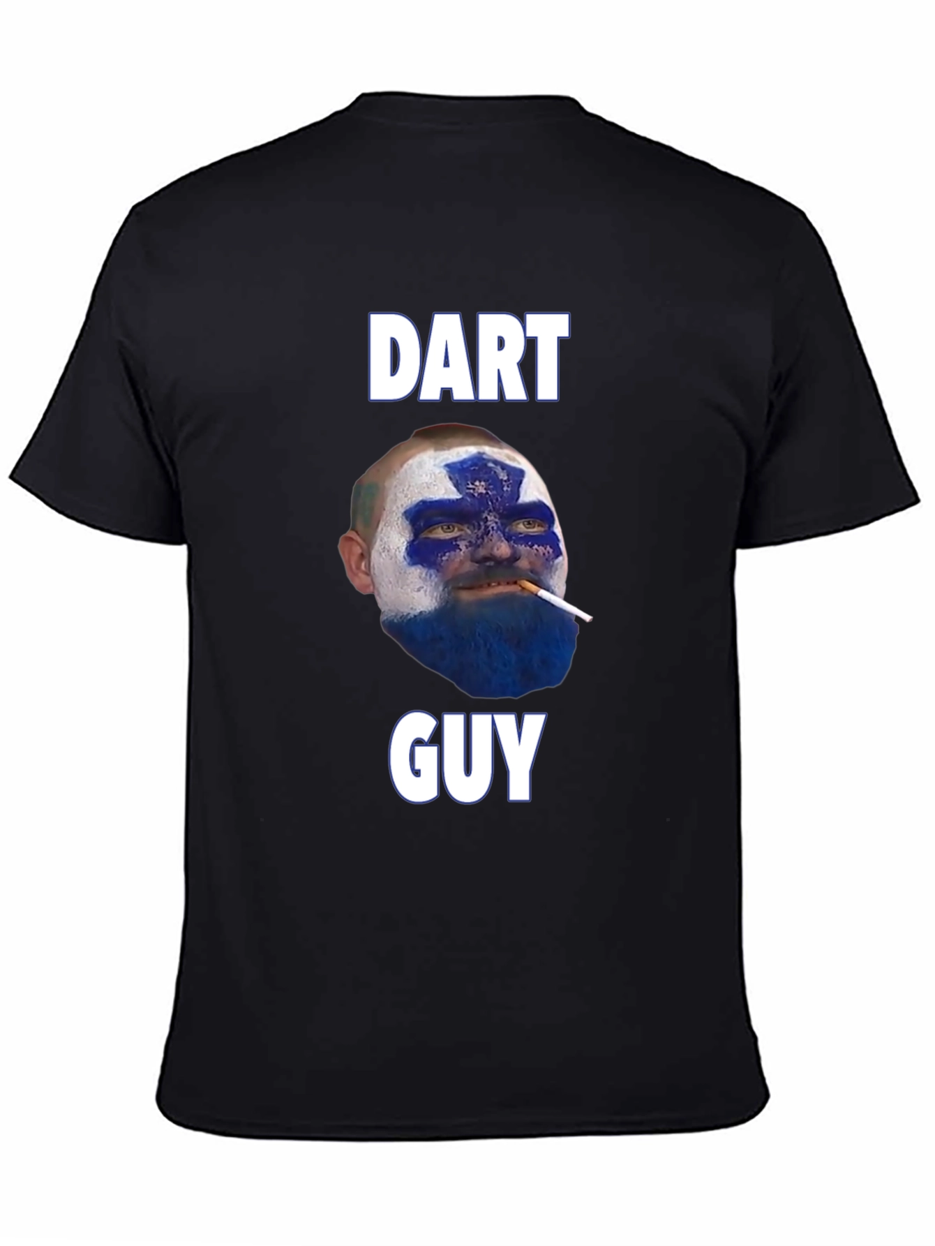Black Dart Guy T-Shirt - Funny Graphic Tee view 4