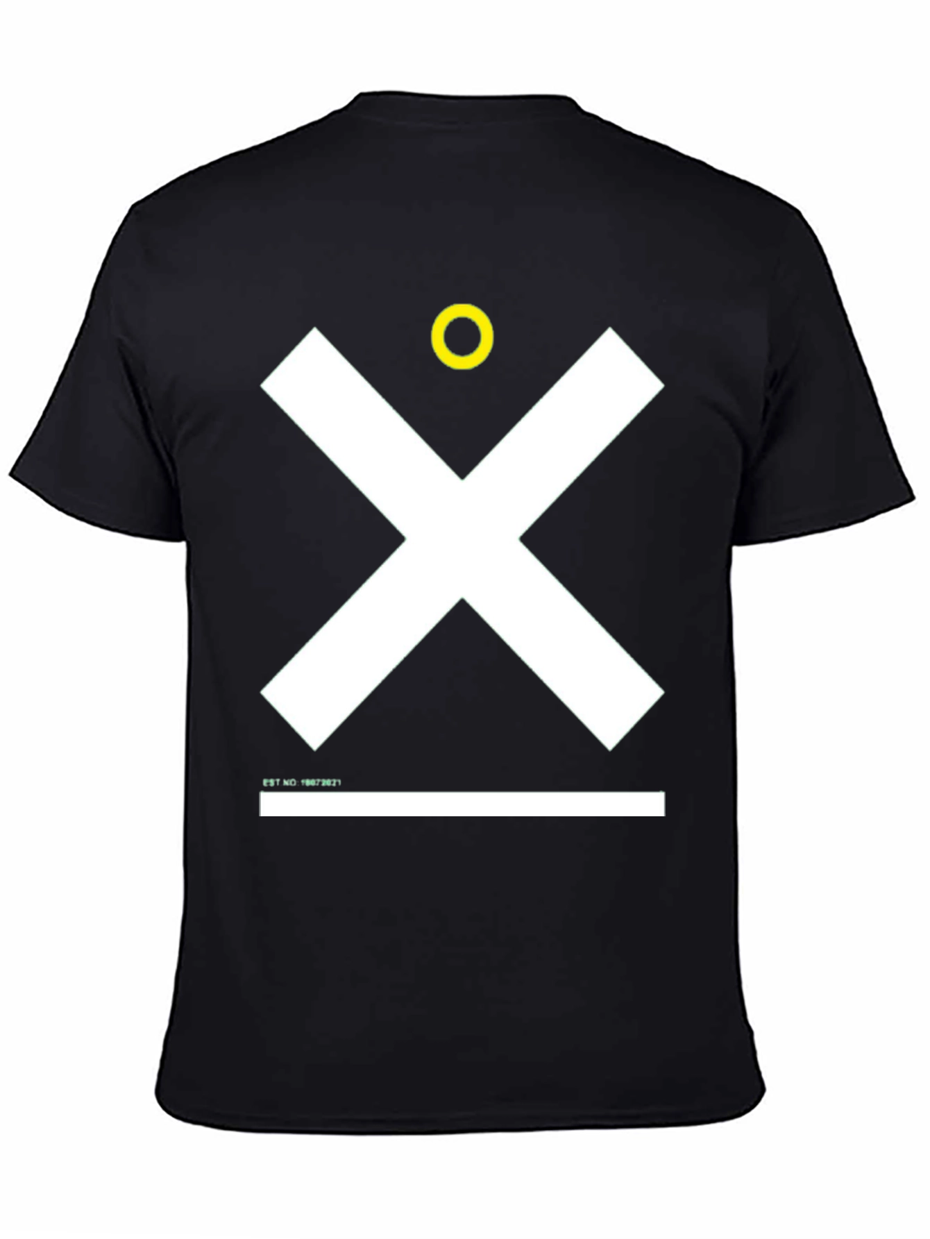 Black Abstract Graphic Tee - Modern Black T-Shirt view 4