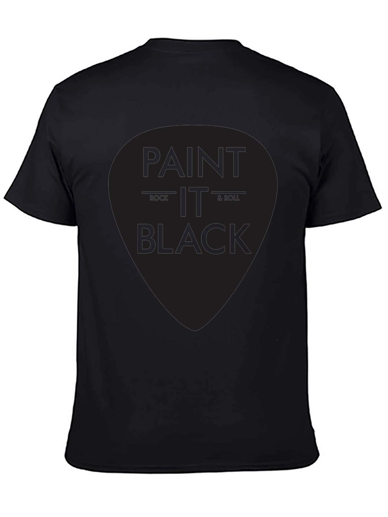 Black Paint It Black Rock & Roll Graphic T-Shirt view 4