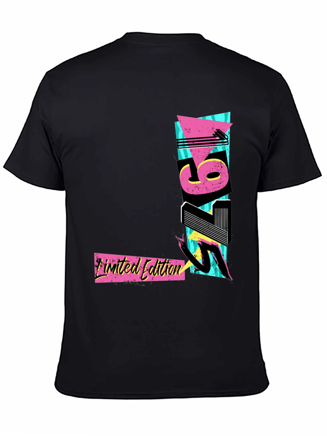 Black Limited Edition 1975 Retro T-Shirt view 4