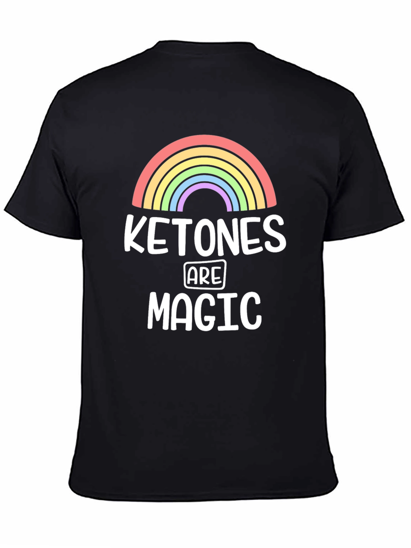 Black Ketones Are Magic T-Shirt - Black view 4