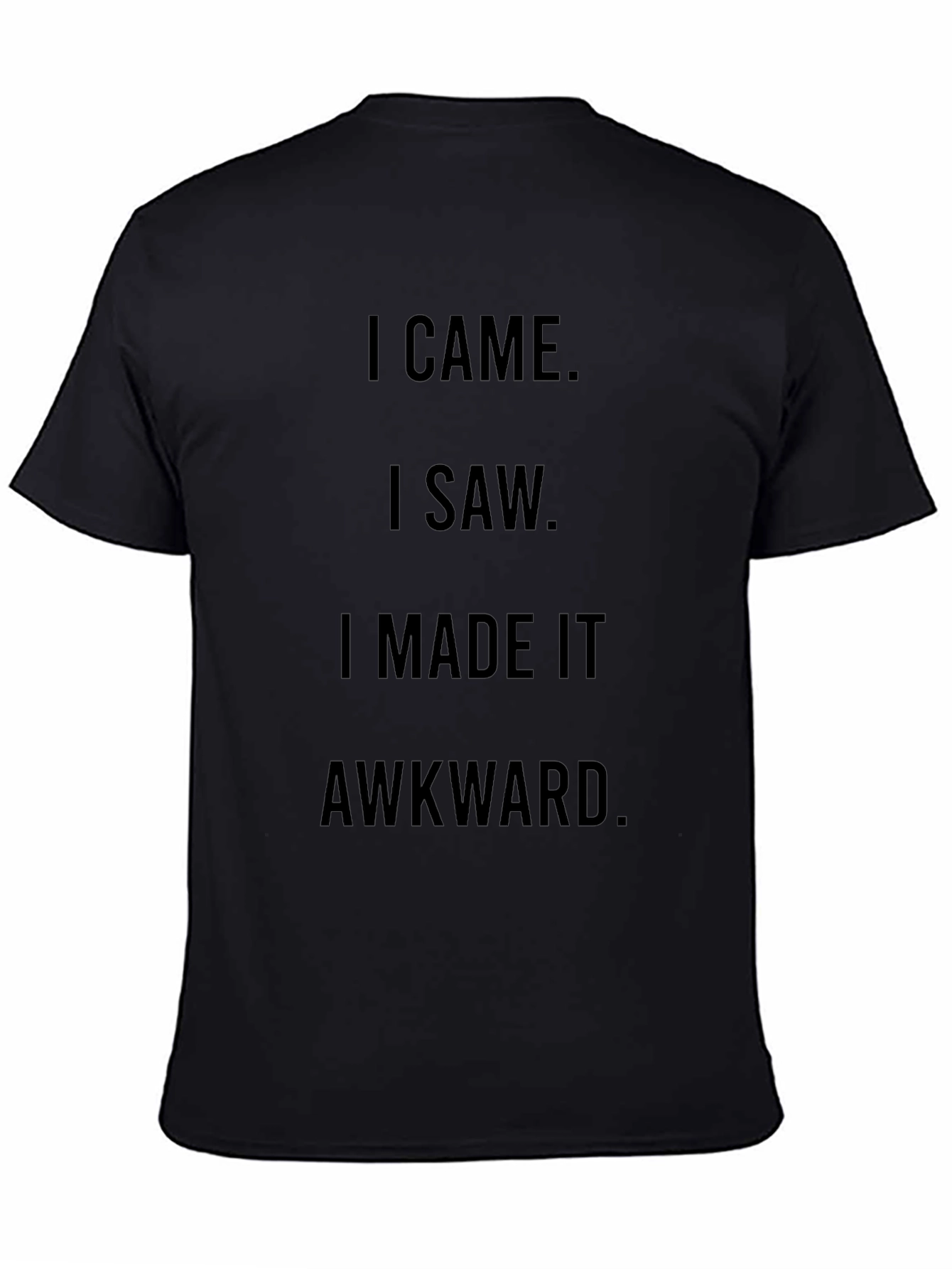 Black Awkward Humor Graphic Tee - Black view 4