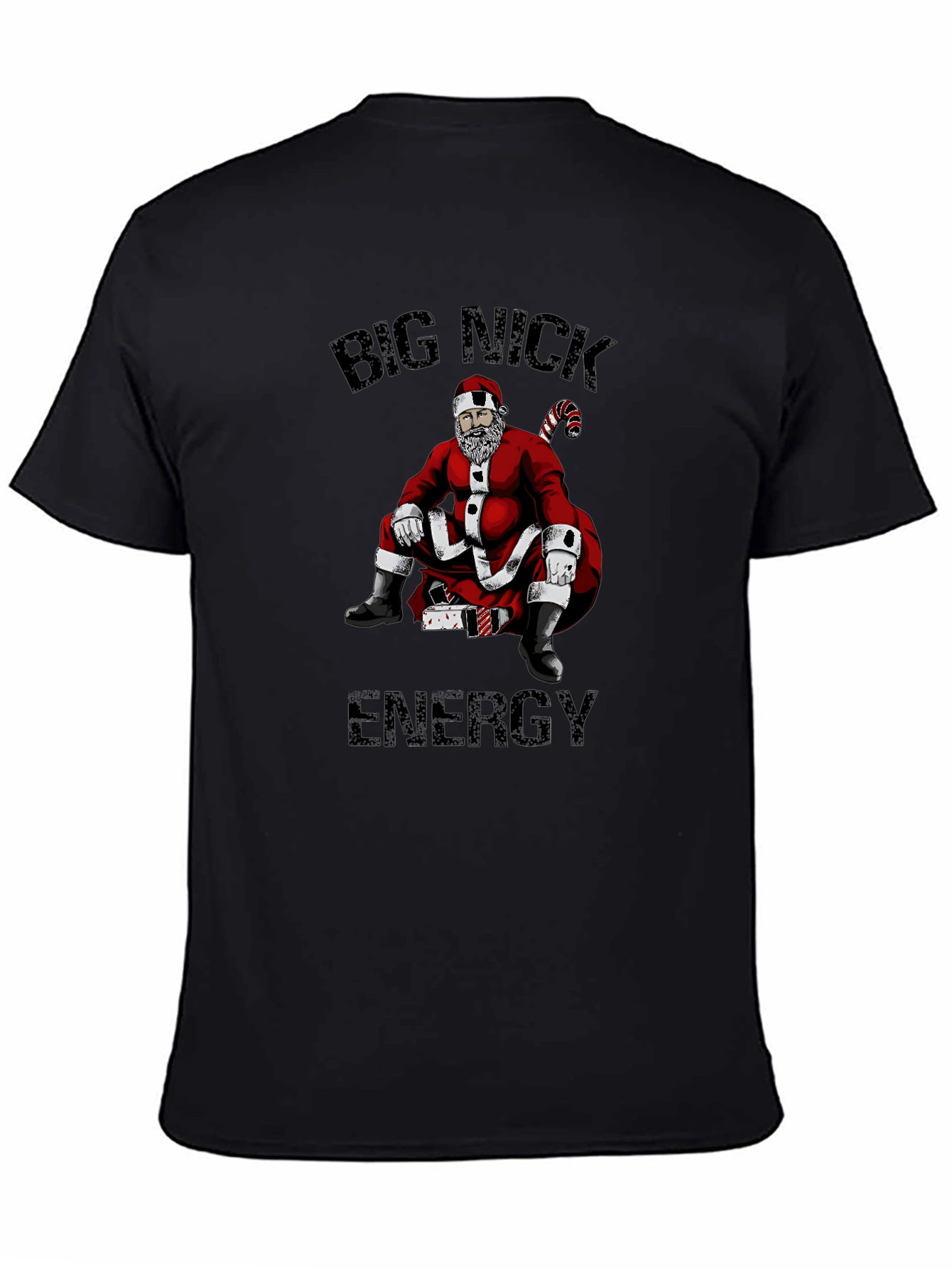 Black Big Nick Energy Santa Graphic Tee view 4
