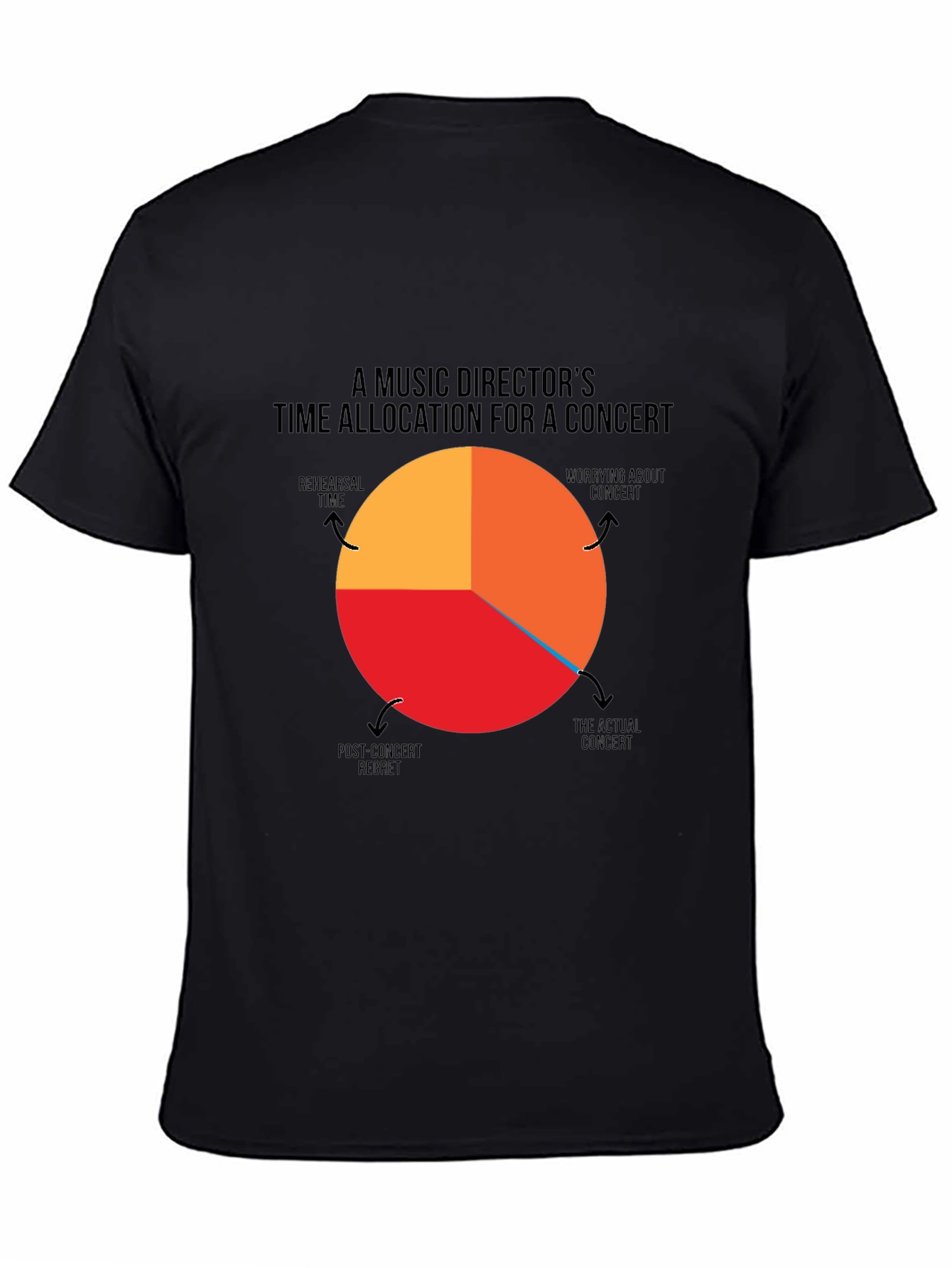 Black Music Director Time Allocation Concert T-Shirt view 4