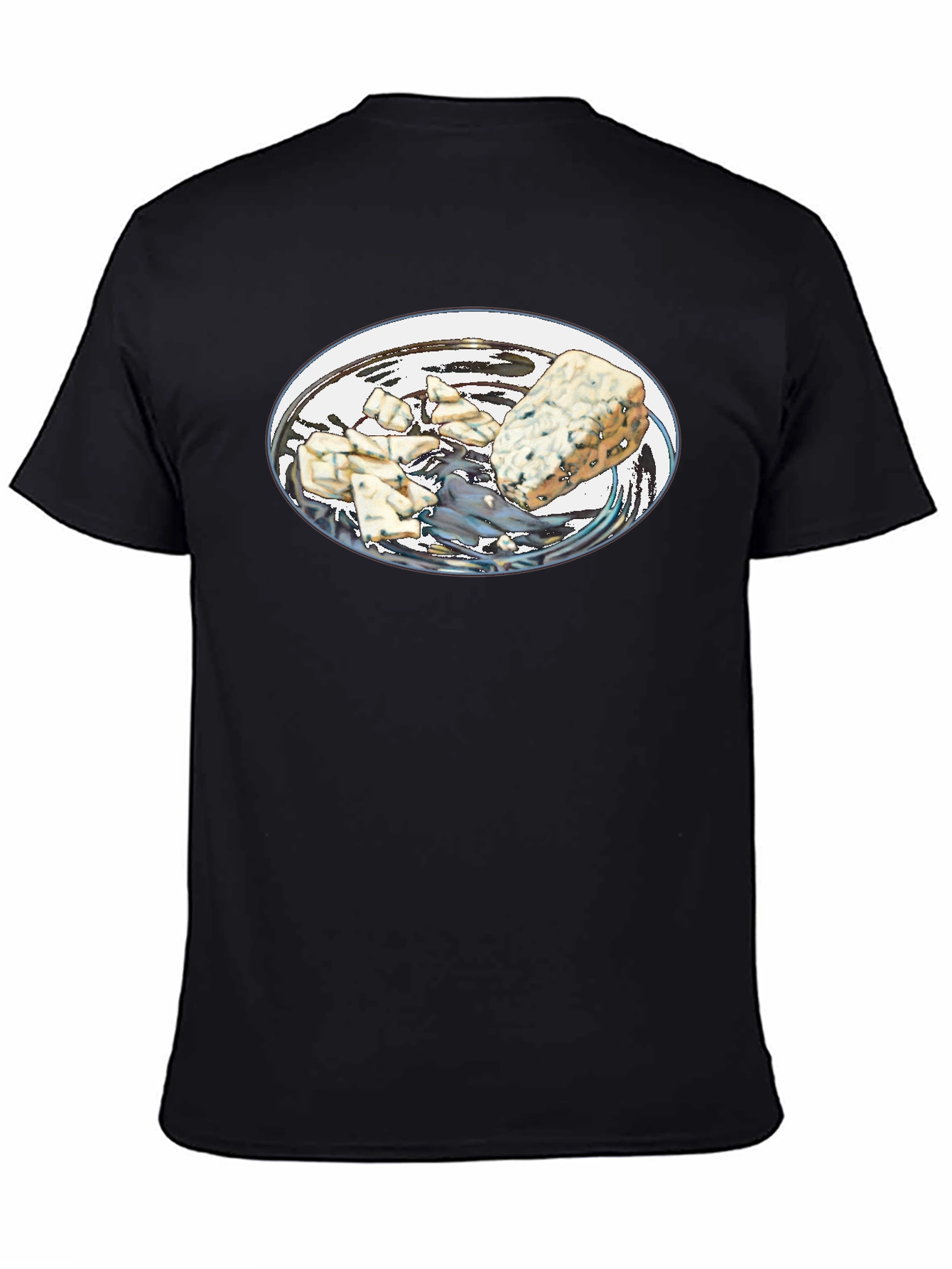 Black Blue Cheese T-Shirt - Novelty Food Tee view 4