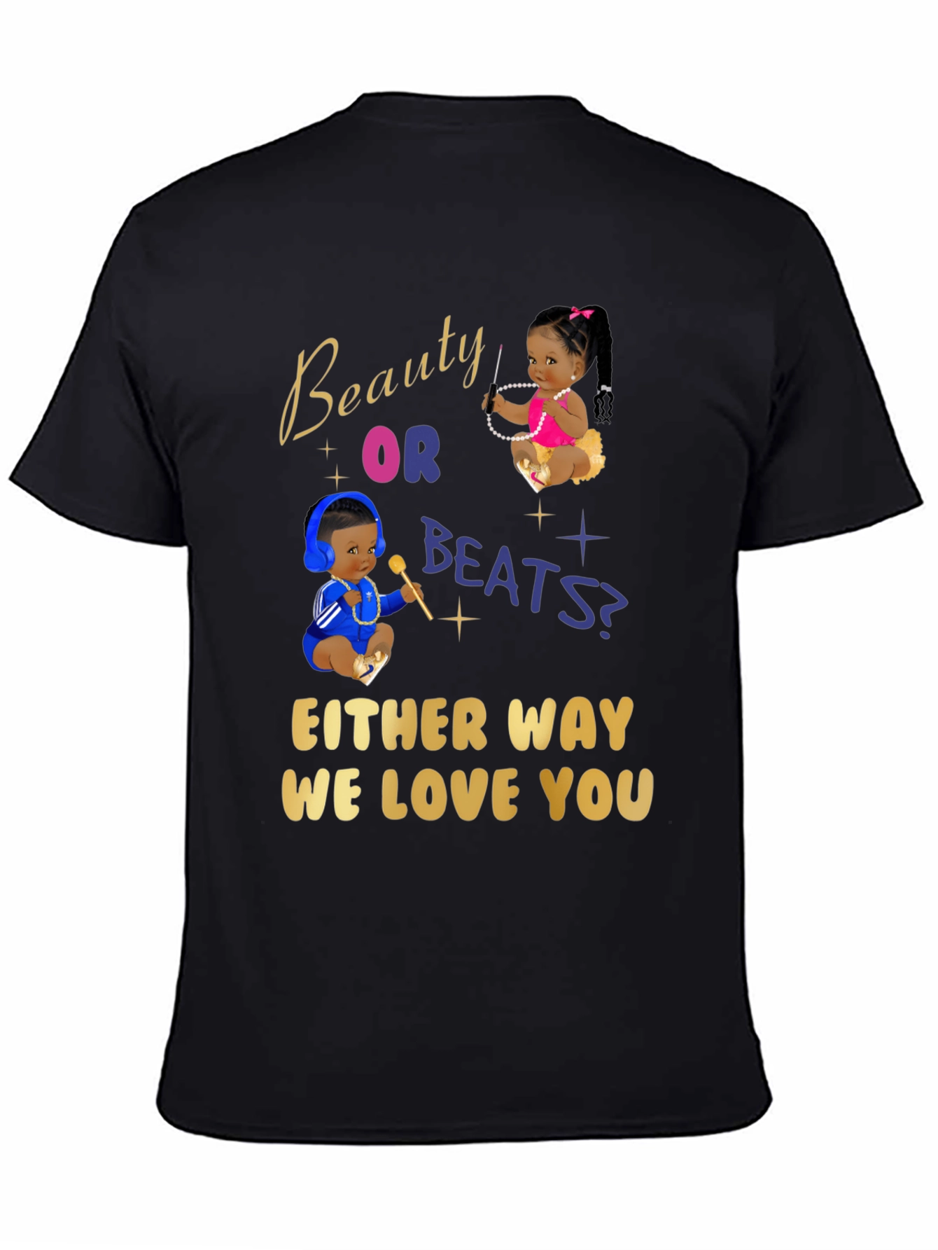 Black Beauty or Beats Graphic T-Shirt view 4