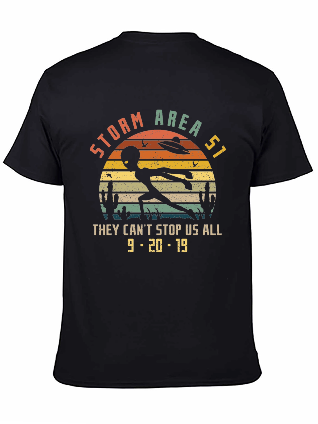 Black Storm Area 51 Alien Graphic Tee view 4