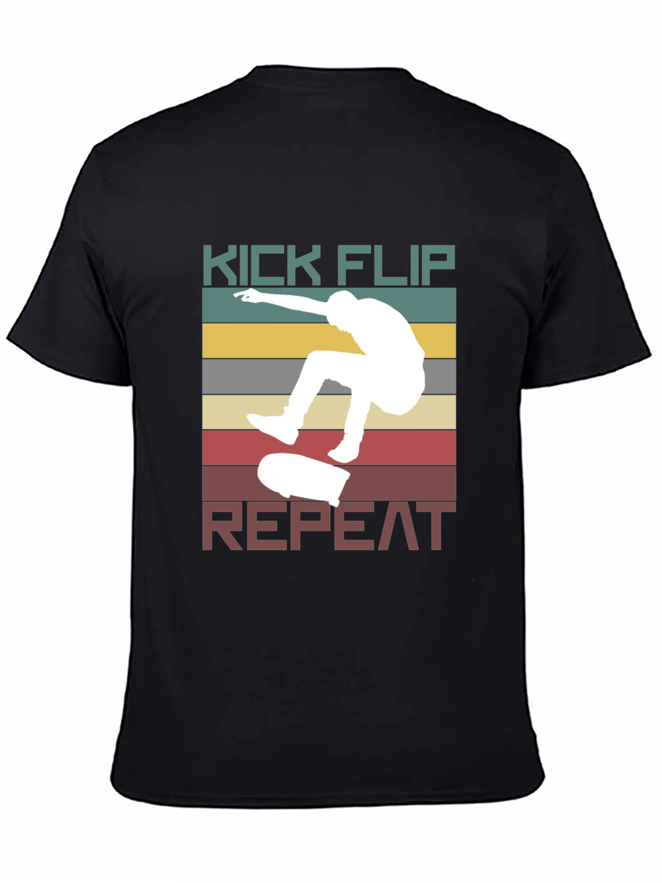 Black Kick Flip Repeat Graphic Tee view 4