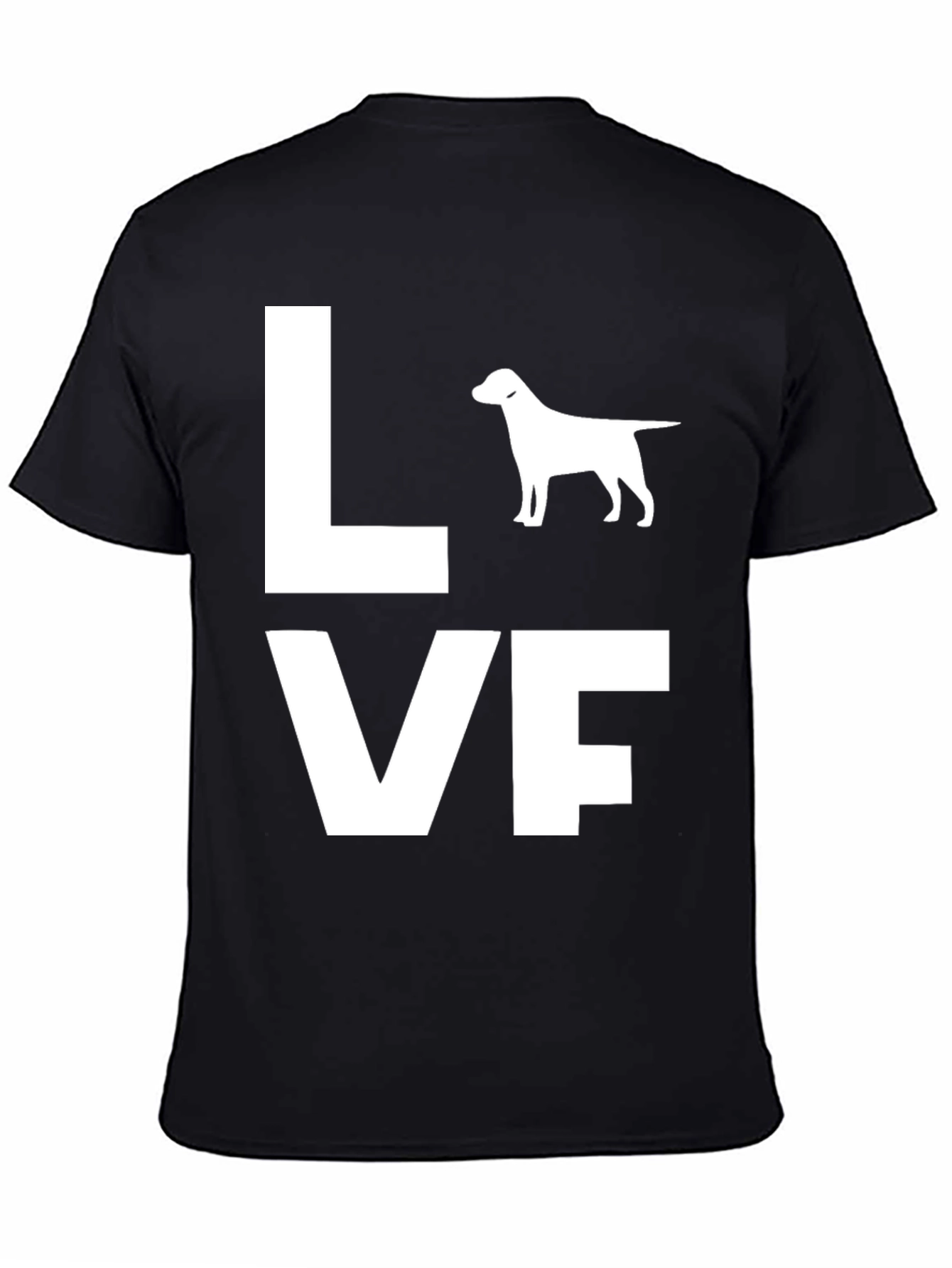 Black Love Dog Breed Graphic Tee - Black view 4