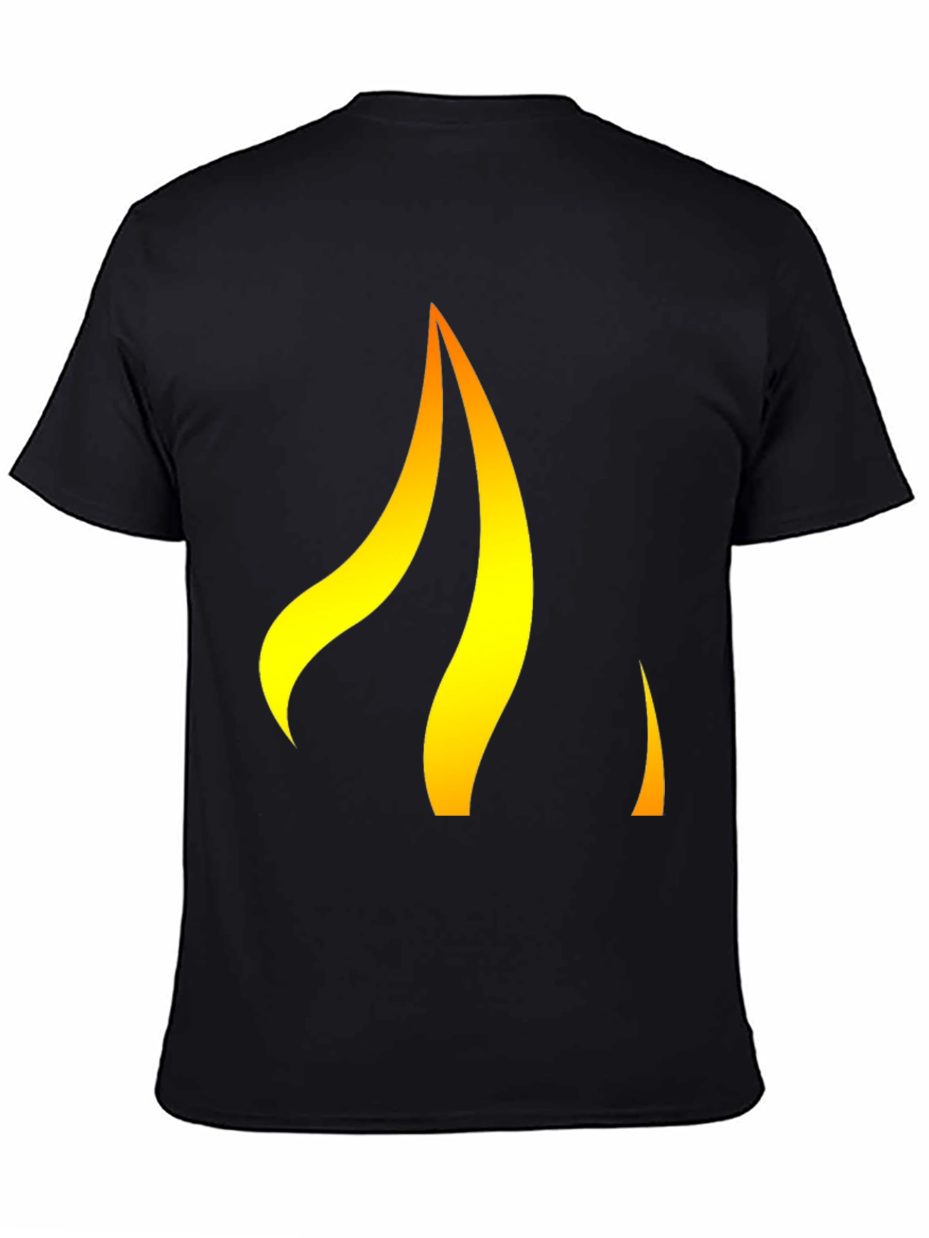 Black Flame Graphic Black T-Shirt view 4