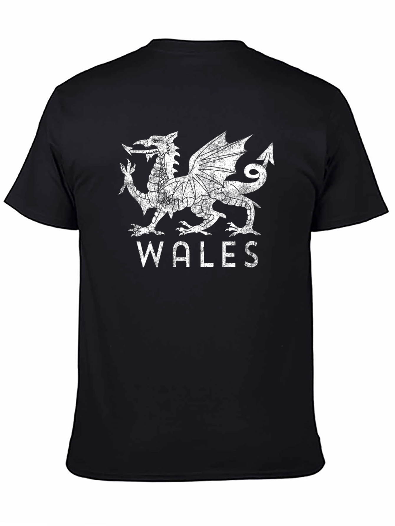 Wales Dragon T-Shirt - Distressed Graphic Tee - 4