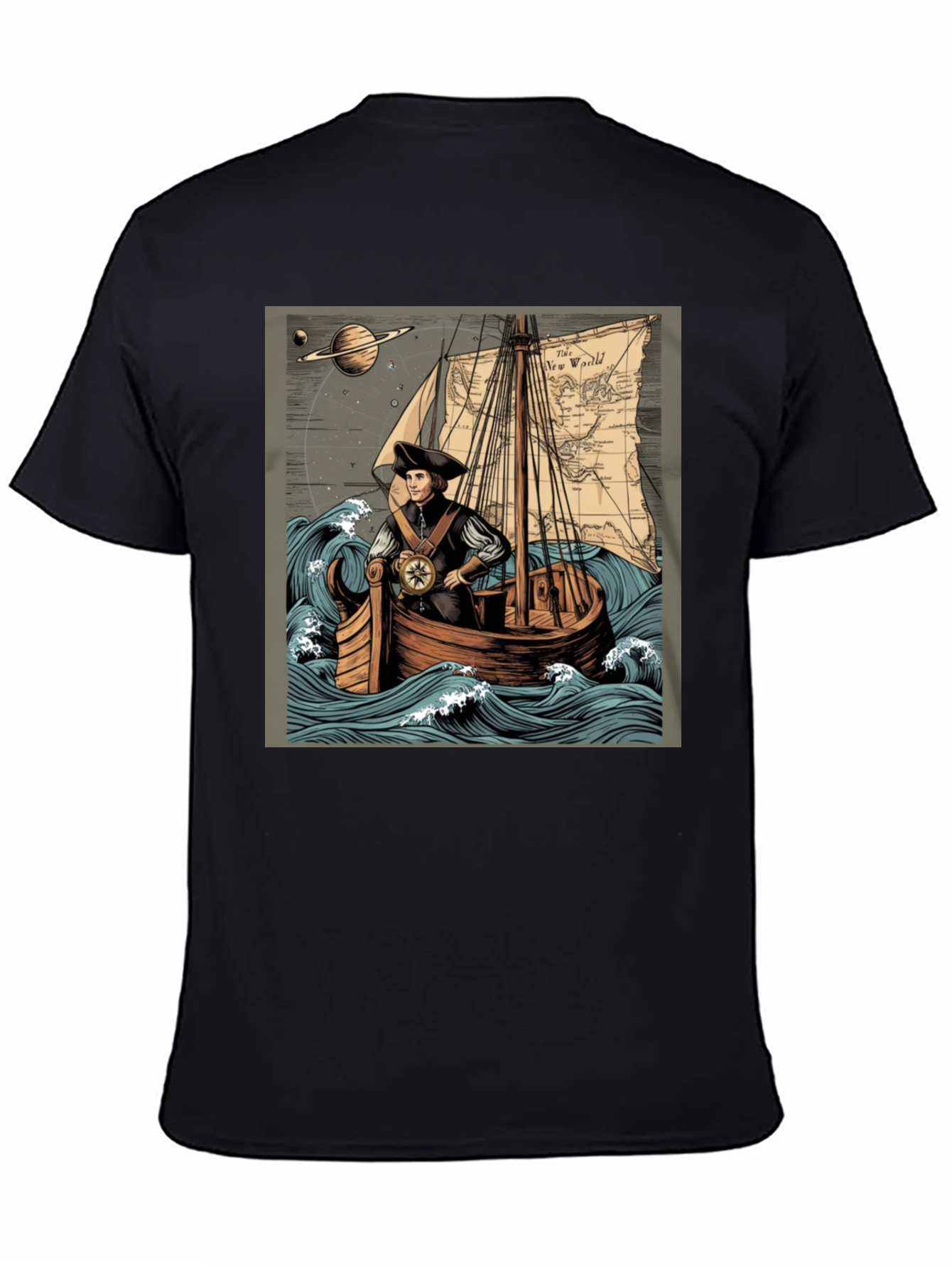 Black Voyager Graphic Tee view 4