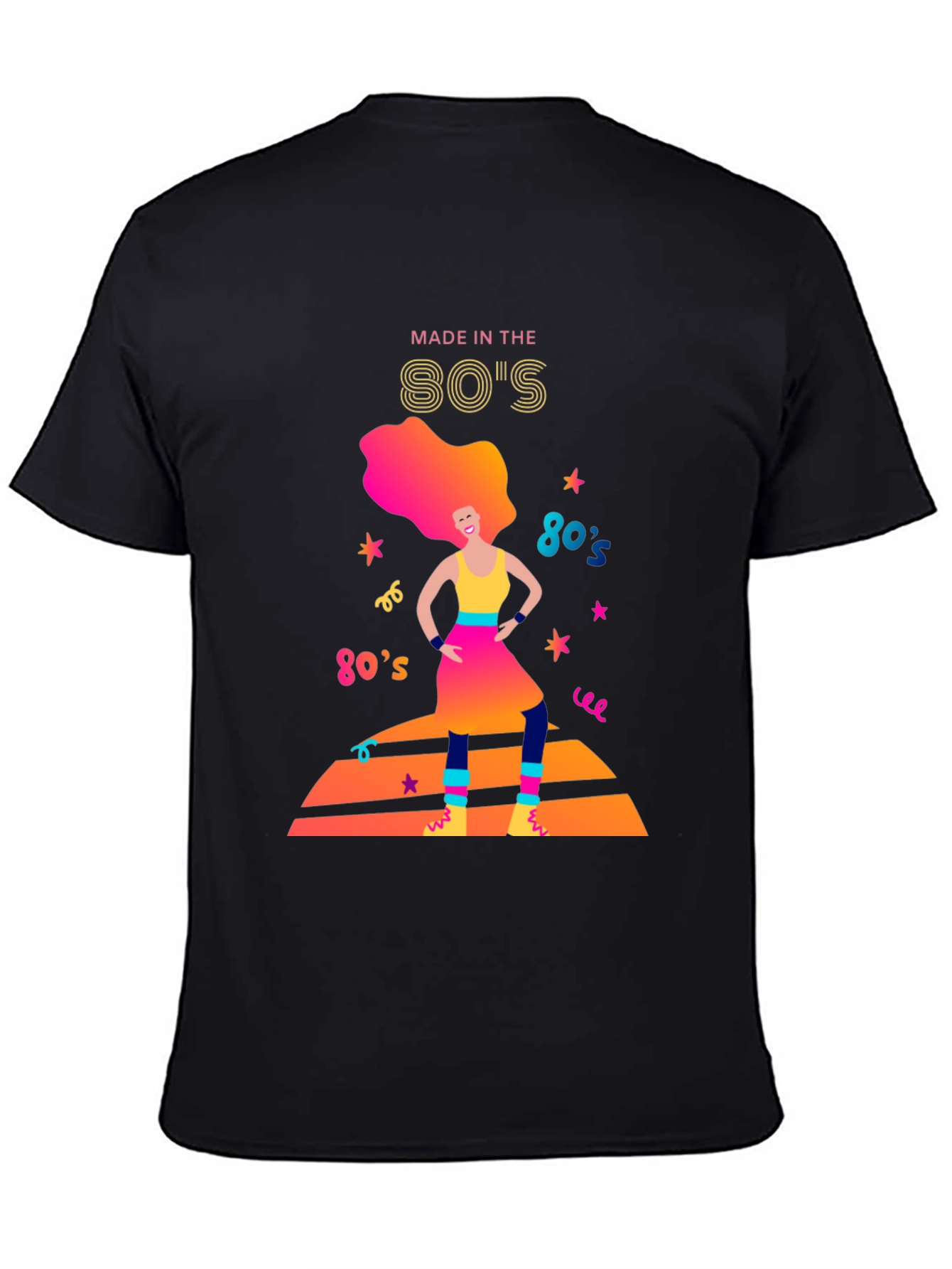Black Retro '80s Graphic Tee - Totally Awesome! view 4