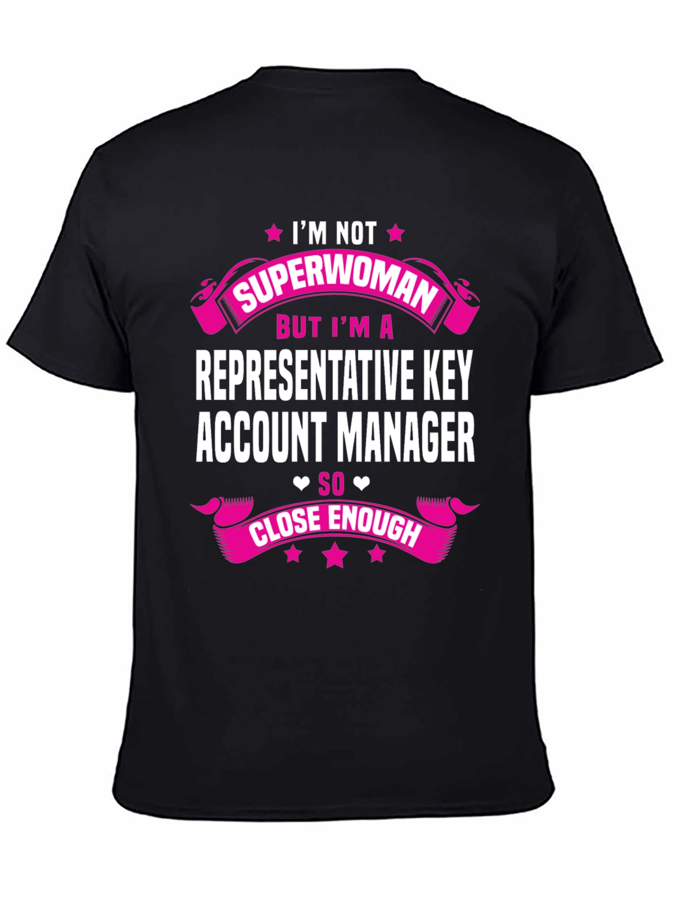 Black Representative Key Account Manager Graphic T-Shirt view 4