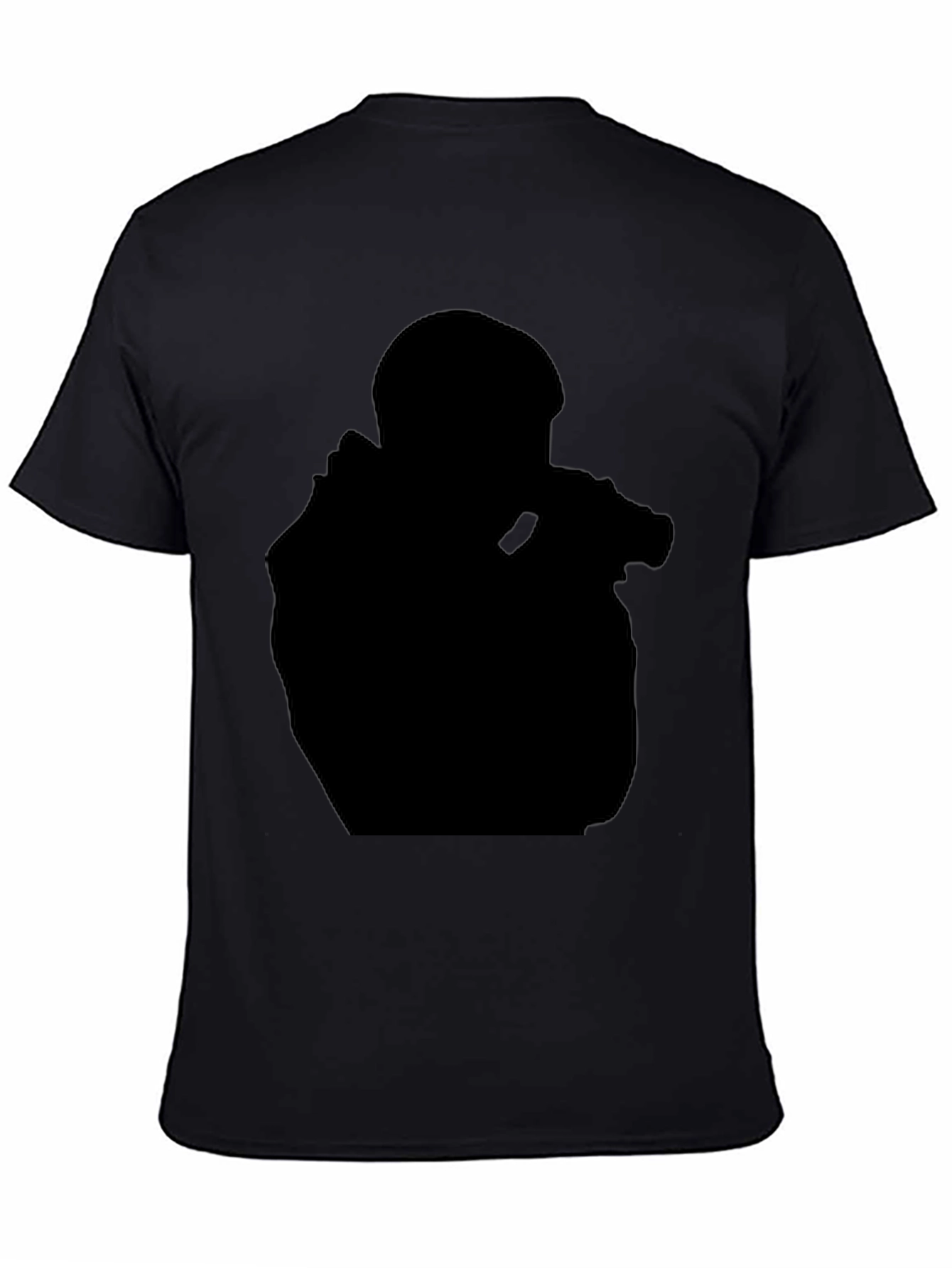 Black Black Graphic Tee - Silhouette Design view 4