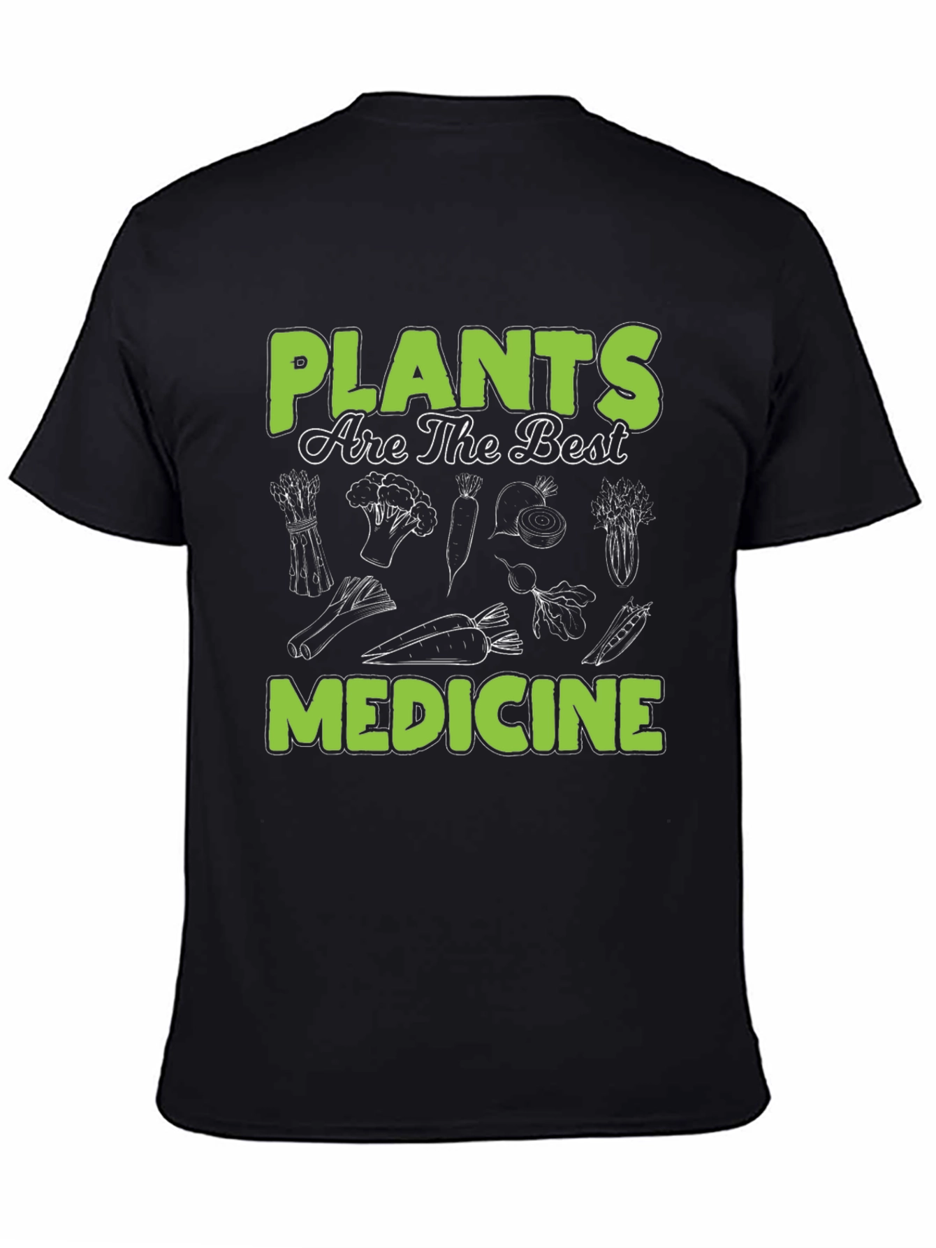 Black Plants are the Best Medicine T-Shirt view 4