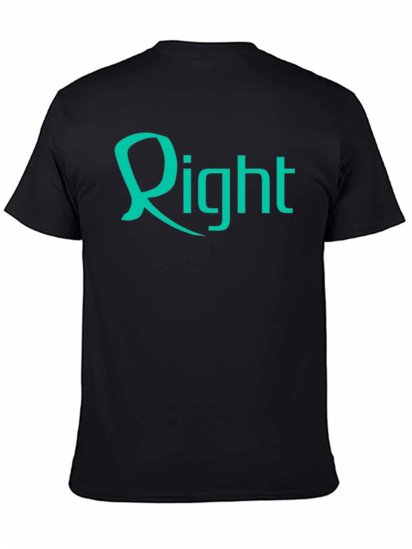 Black Right Graphic Black T-Shirt view 4