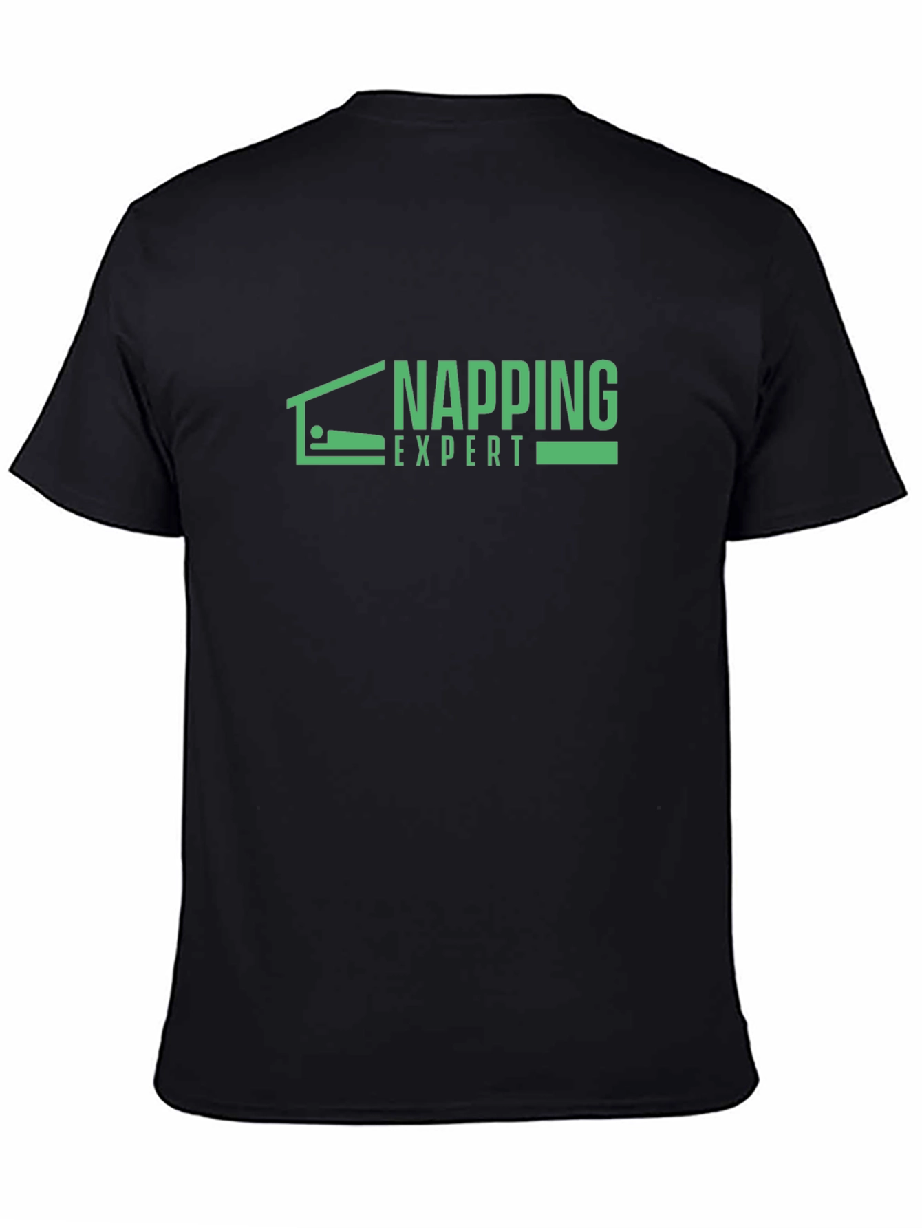 Black Napping Expert Graphic Tee - Black Casual T-Shirt view 4