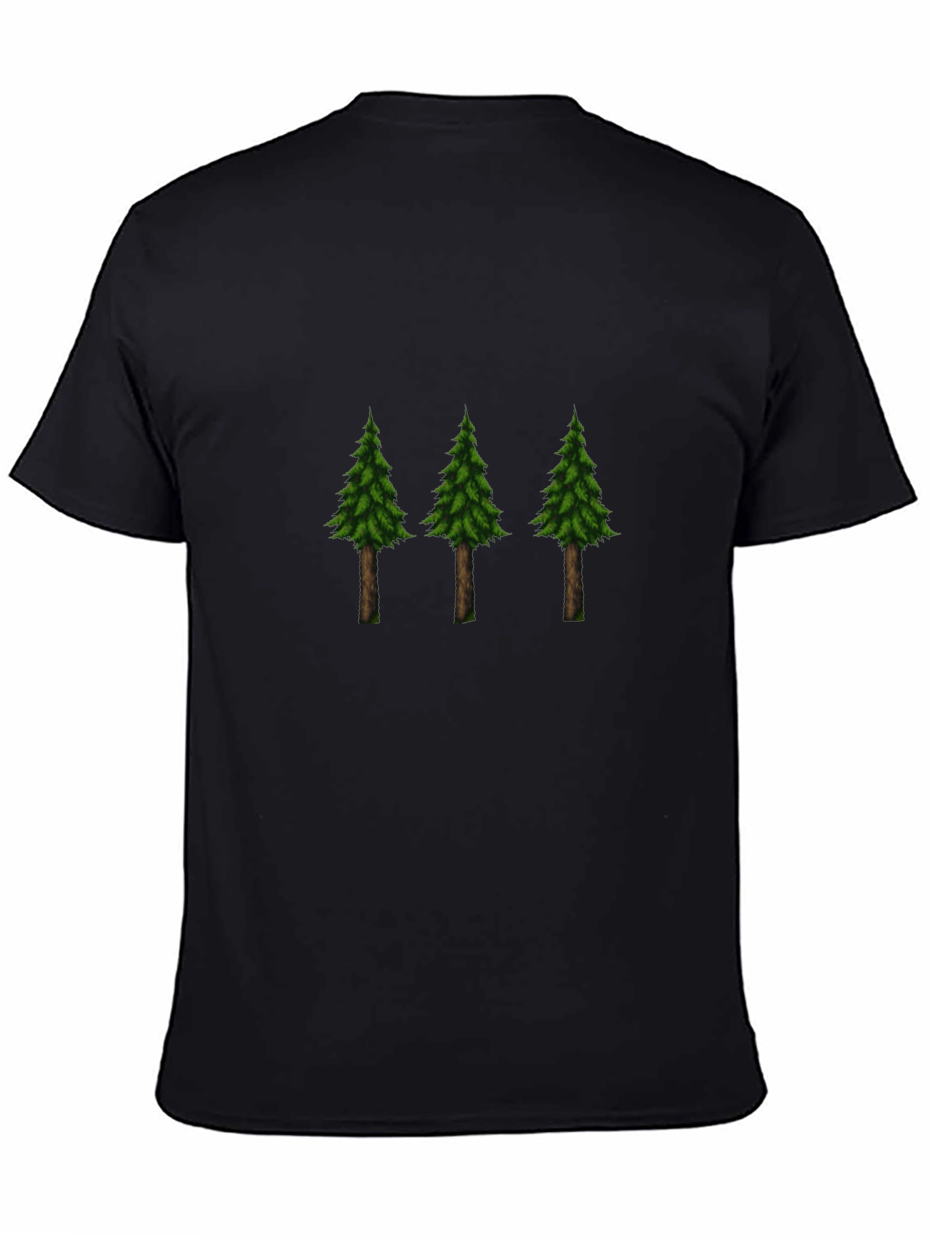 Black Evergreen Forest T-Shirt - Nature Lover's Tee view 4