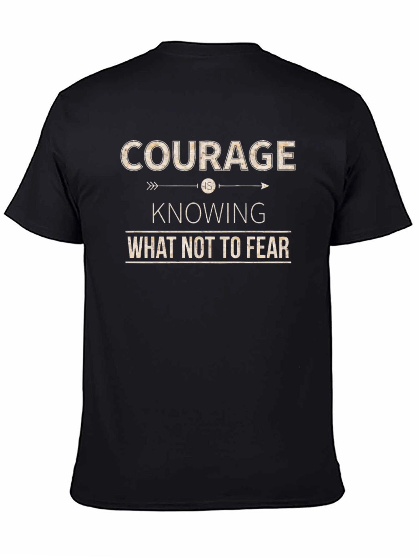Black Courage T-Shirt: Knowing What Not To Fear, Inspiring Design view 4