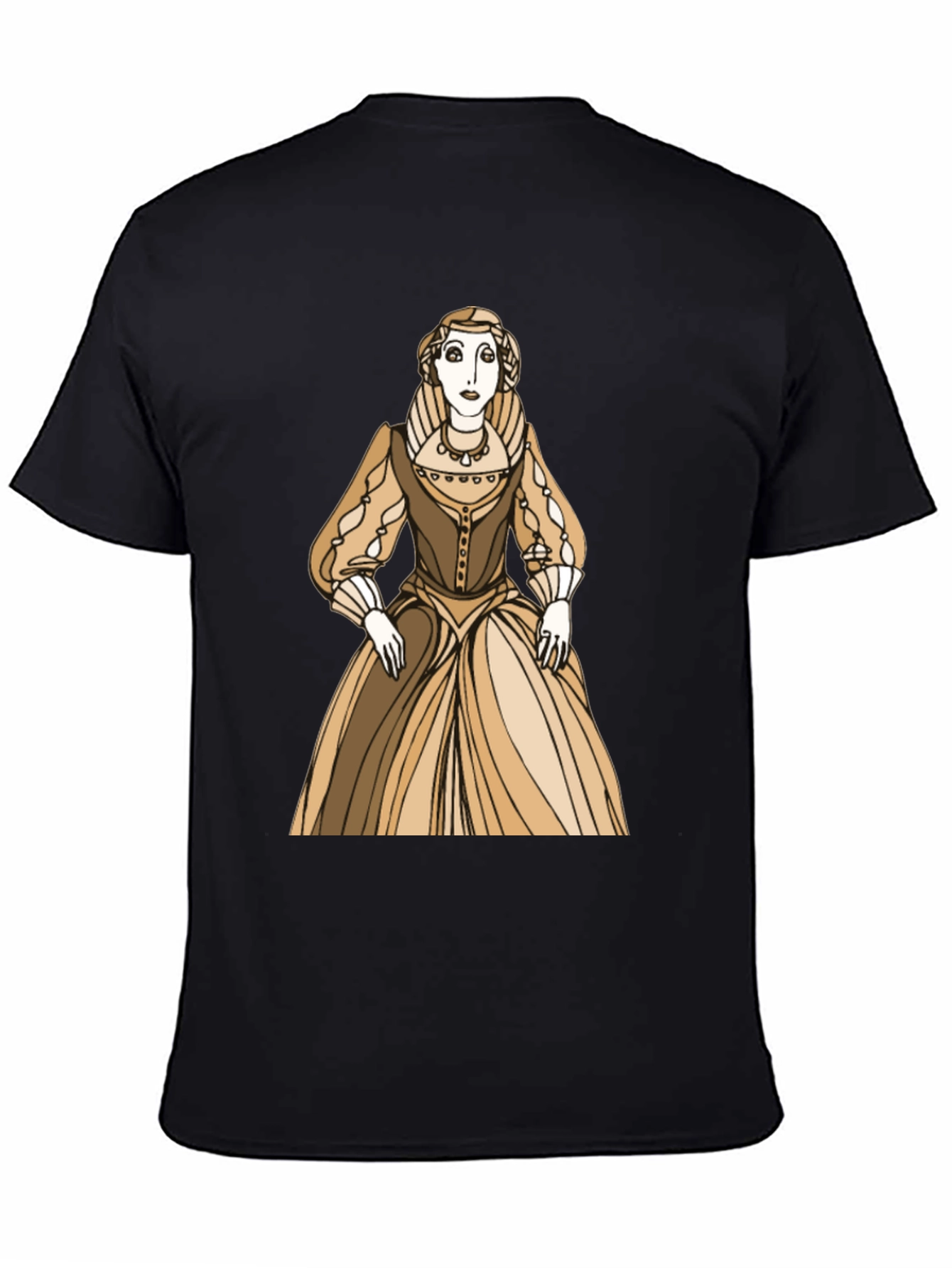 Black Renaissance Woman Graphic Tee - Classic Art Shirt view 4
