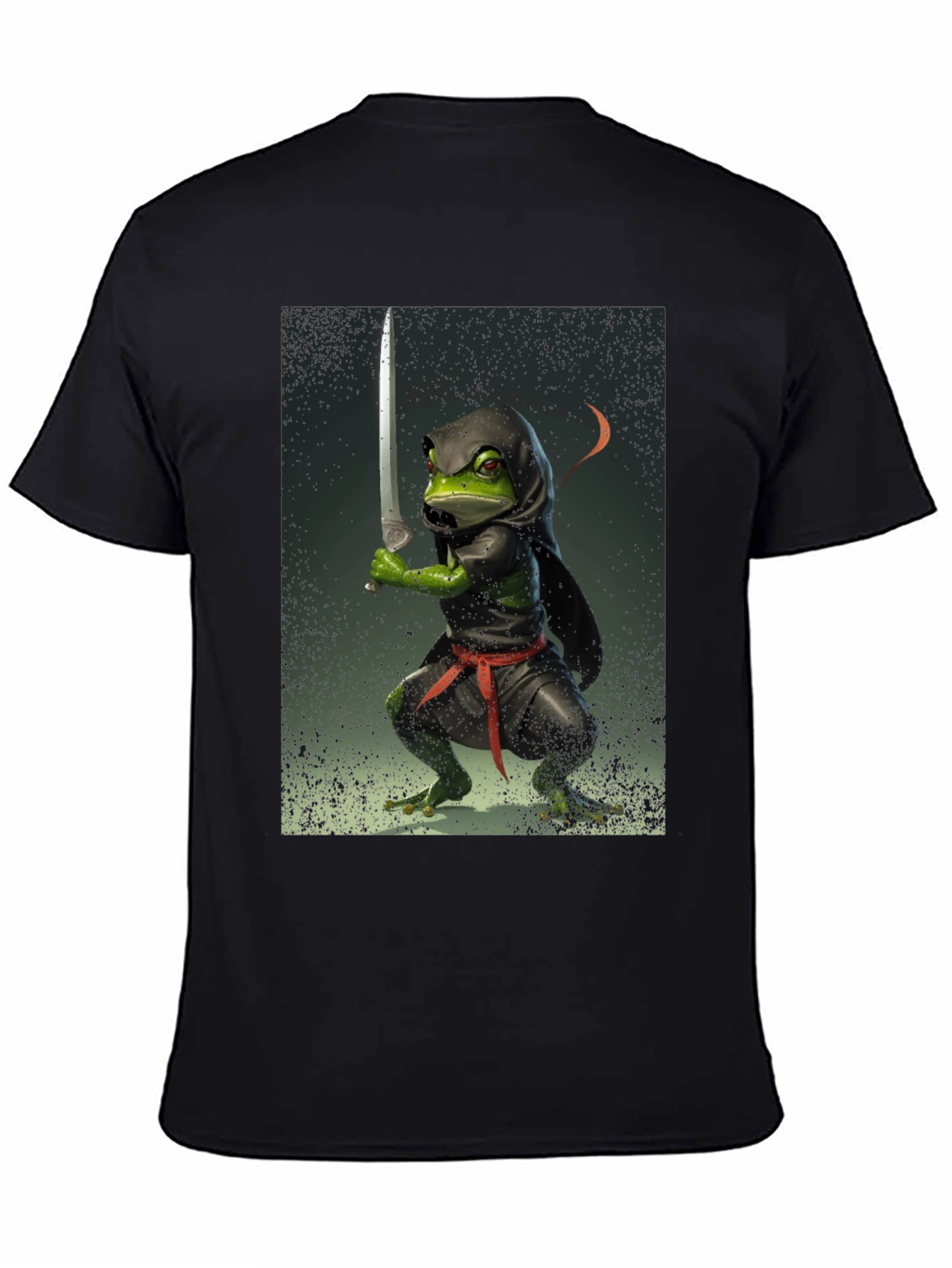 Black Ninja Frog T-Shirt - Funny Graphic Tee view 4