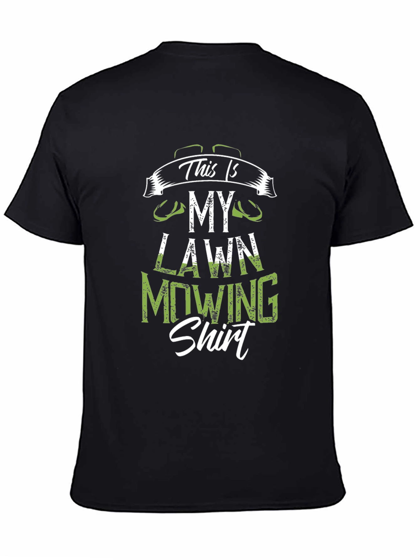 Black Lawn Mowing Shirt - Funny Gardener Tee view 4