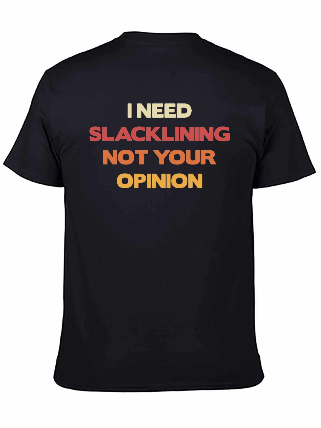 Black I Need Slacklining Graphic Tee view 4