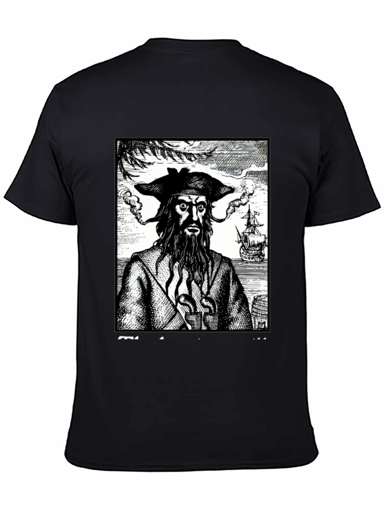 Blackbeard Pirate Graphic Tee - Classic Novelty Shirt - 4