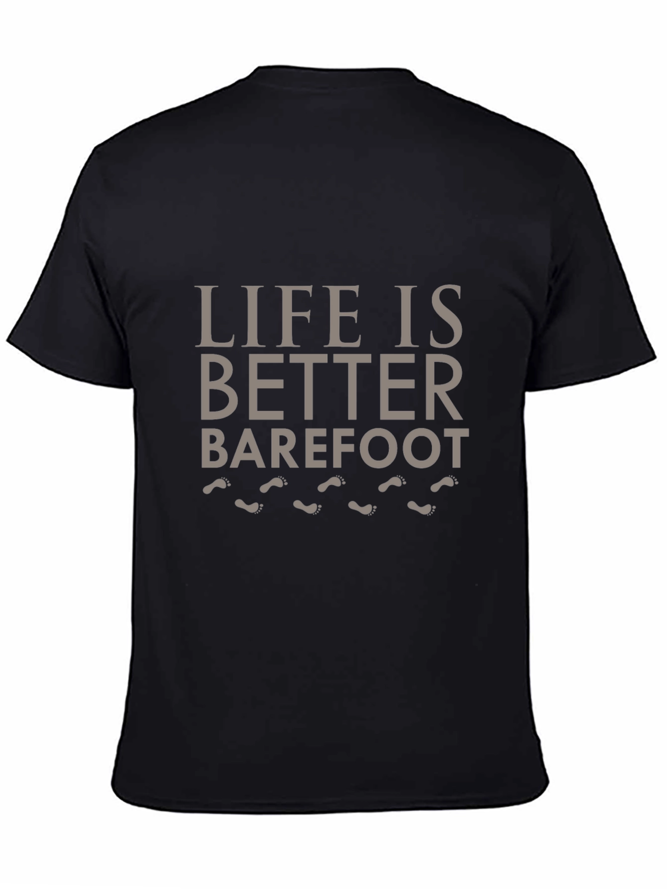 Black Life is Better Barefoot Graphic Tee - Black view 4