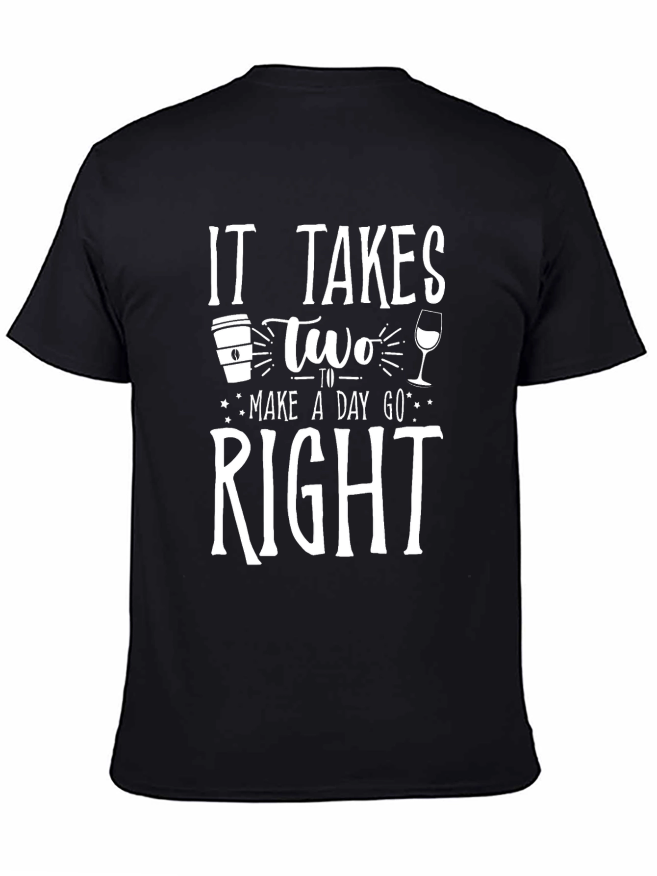 Black It Takes Two Right T-Shirt view 4